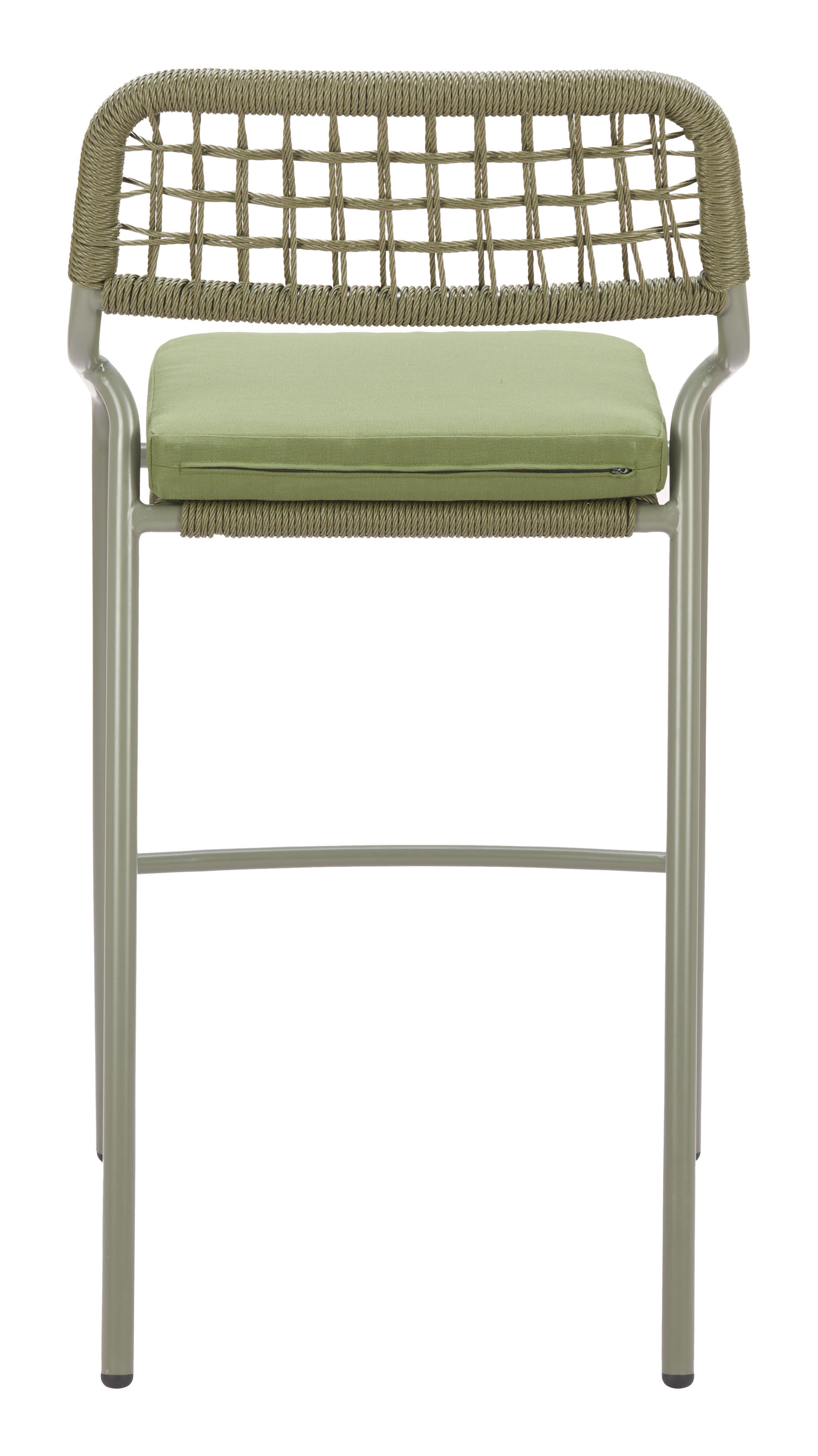 Erika Home ZUO Rio Outdoor Barstool (Set of 2), Green, large
