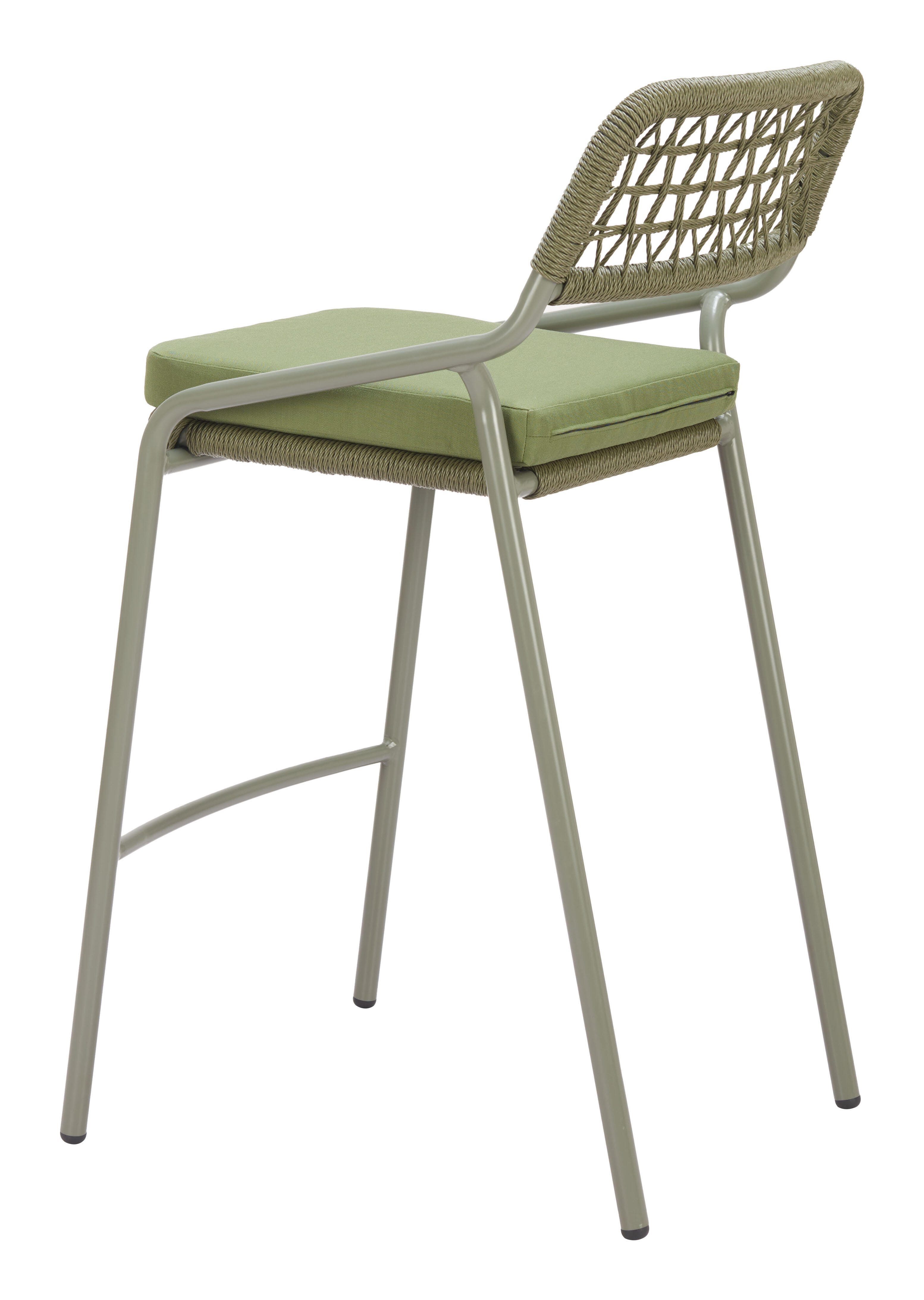 Erika Home ZUO Rio Outdoor Barstool (Set of 2), Green, large