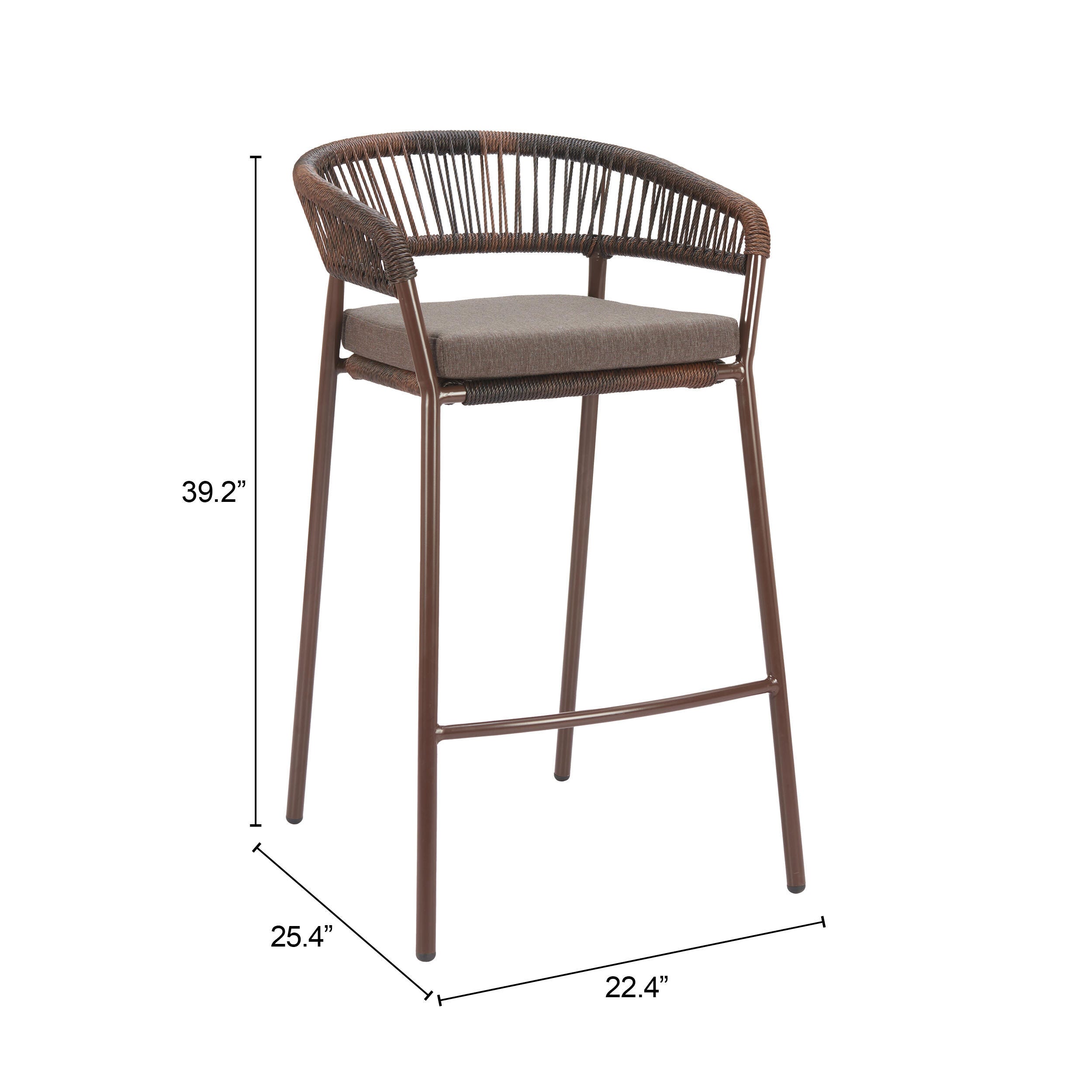 Erika Home ZUO Skye Outdoor Barstool (Set of 2), , large