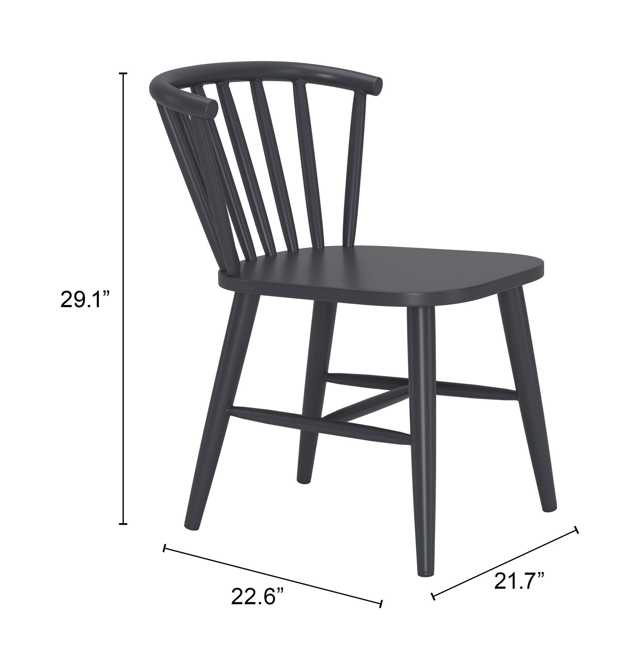 Erika Home ZUO Shio Outdoor Dining Chair, Black, large