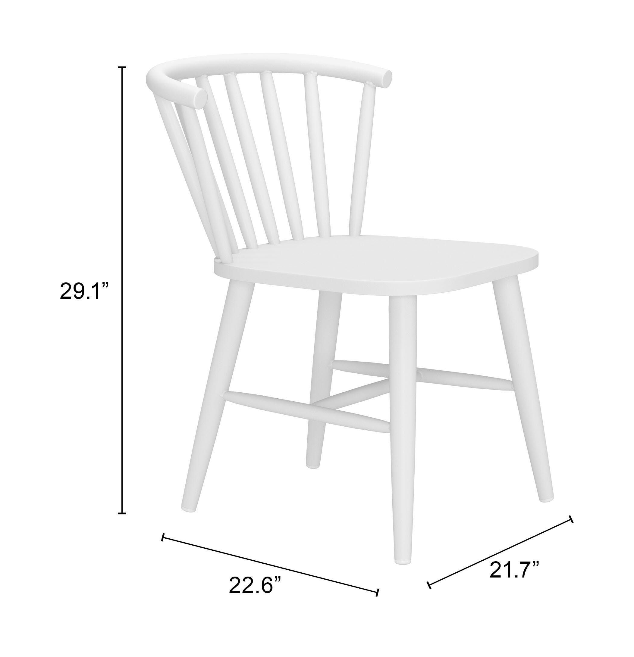 Erika Home ZUO Shio Outdoor Dining Chair, White, large