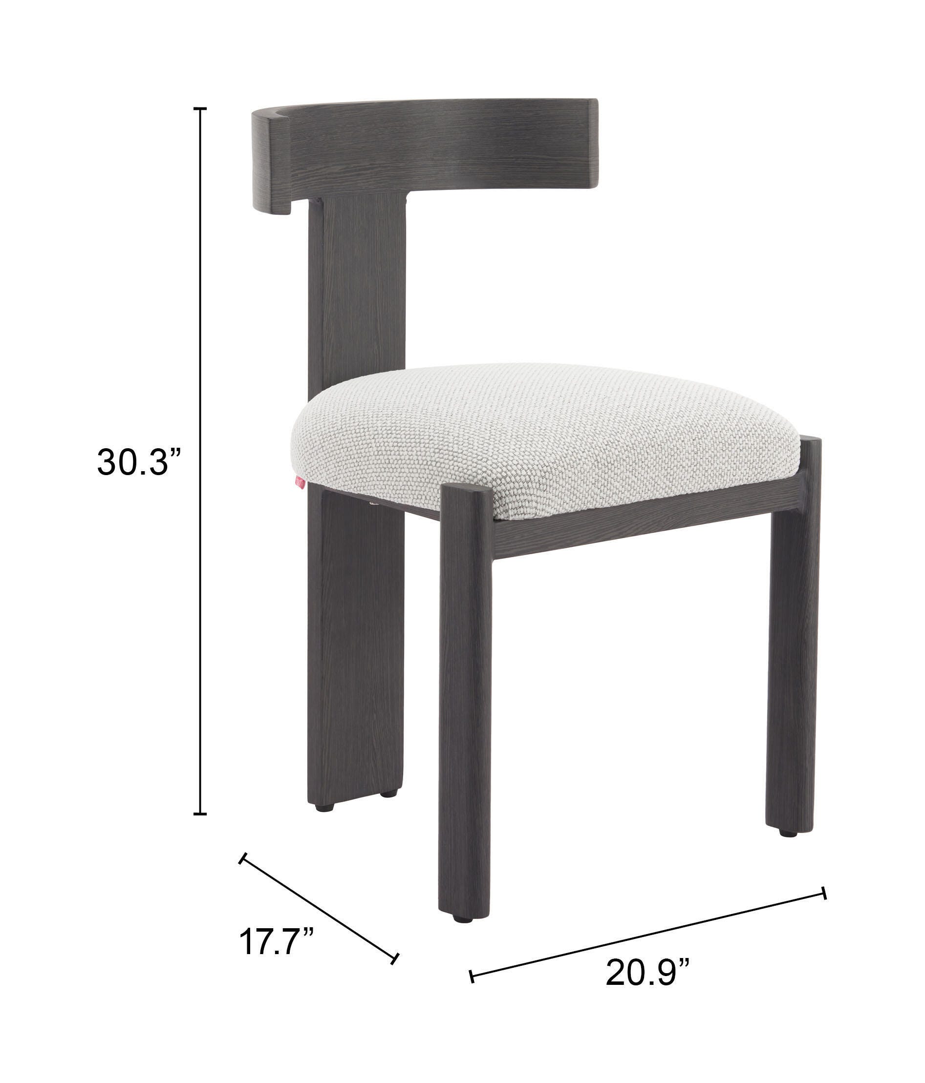 Erika Home ZUO Tiana Outdoor Dining Chair, Black/Beige, large