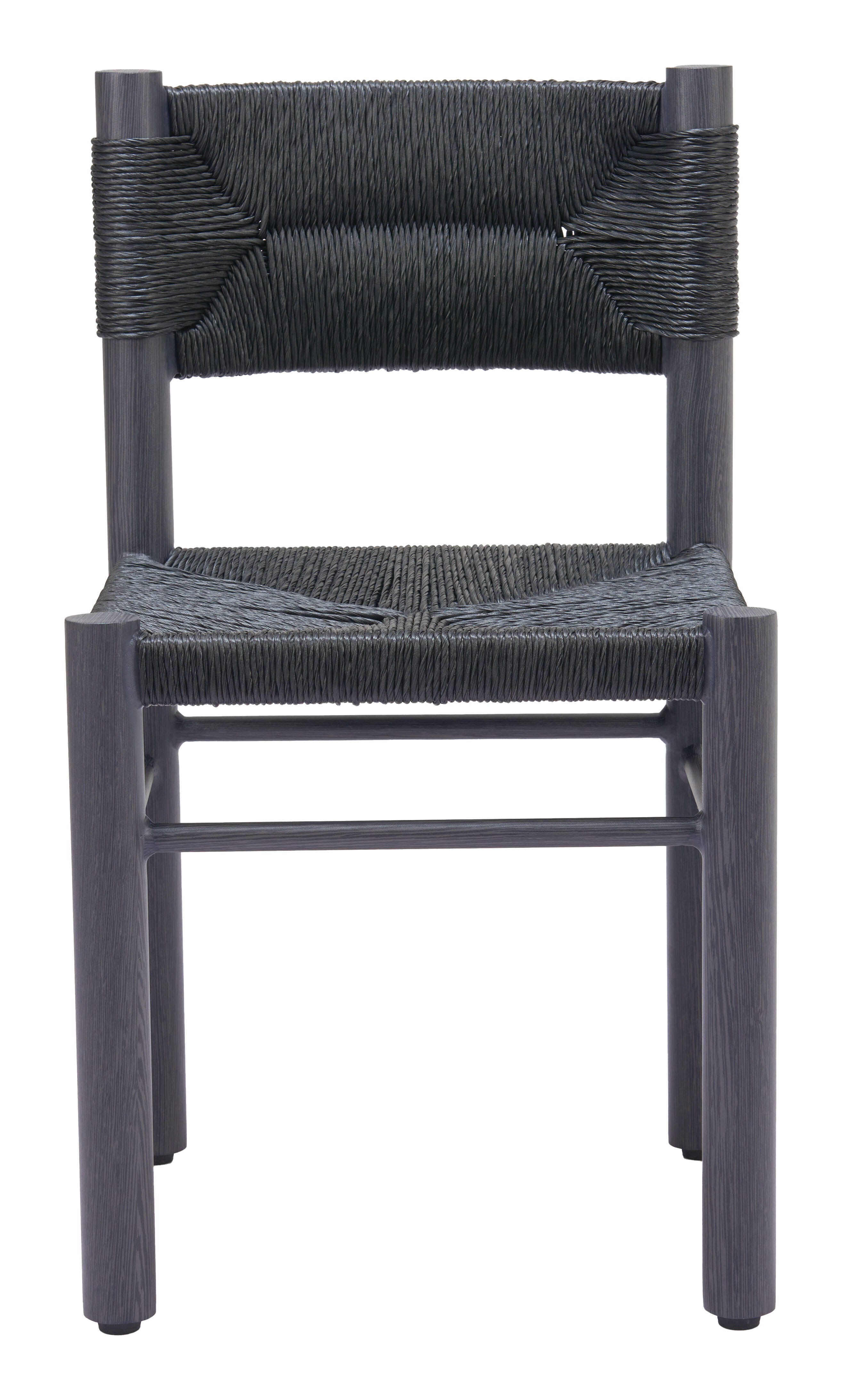 Erika Home ZUO Iska Outdoor Dining Chair (Set of 2), Black, large