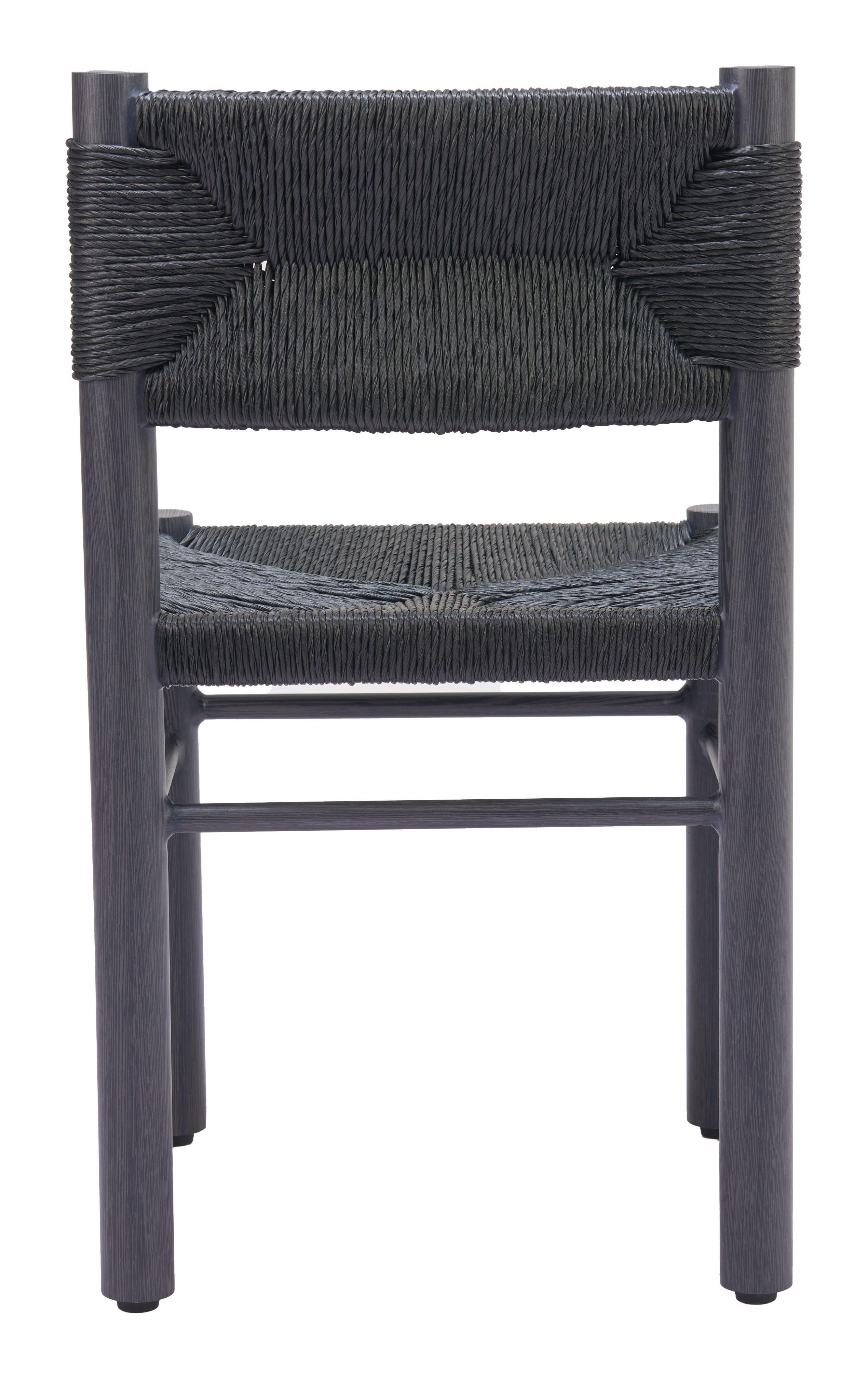 Erika Home ZUO Iska Outdoor Dining Chair (Set of 2), Black, large