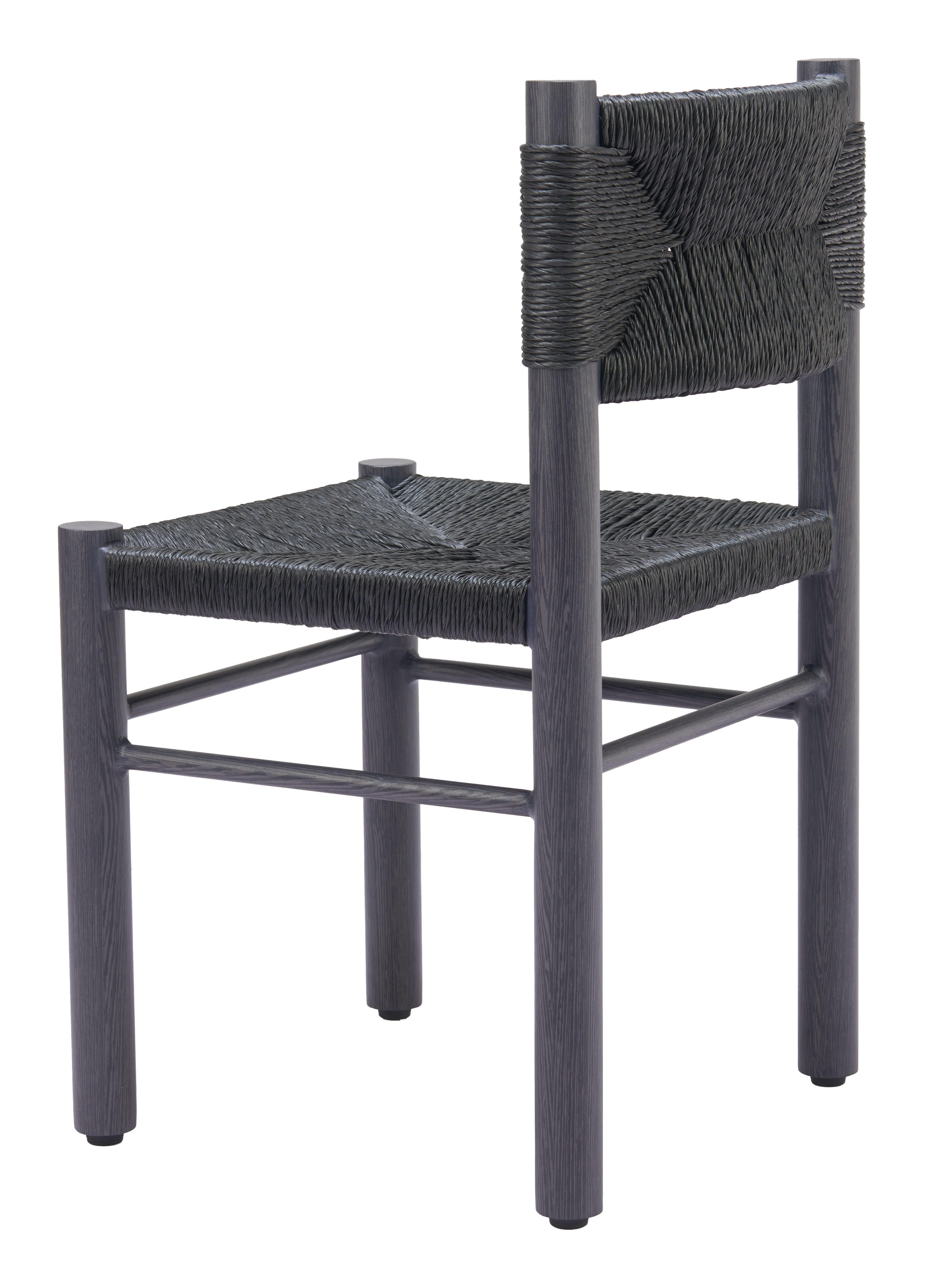 Erika Home ZUO Iska Outdoor Dining Chair (Set of 2), Black, large