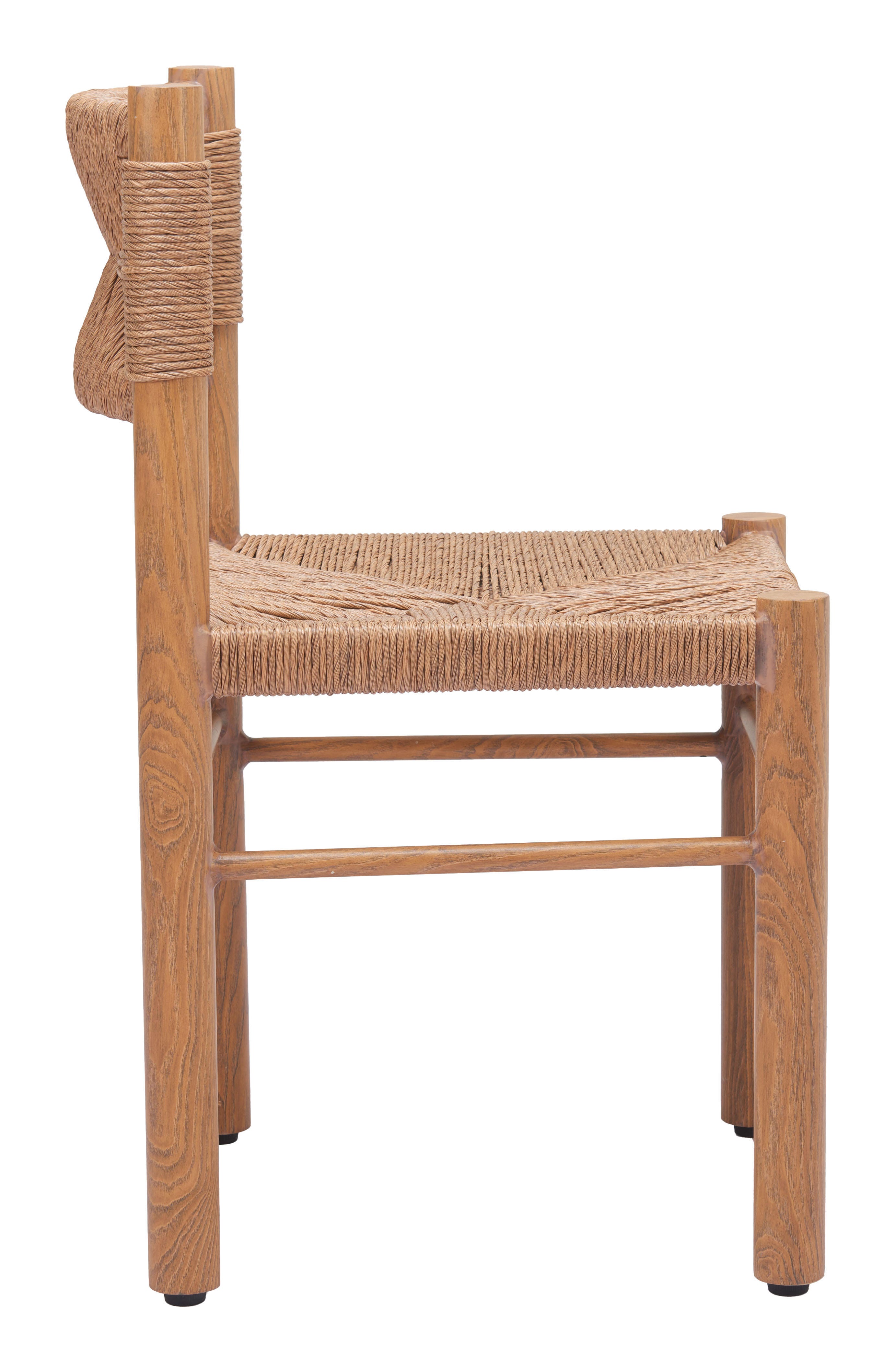 Erika Home ZUO Iska Outdoor Dining Chair (Set of 2), Natural, large