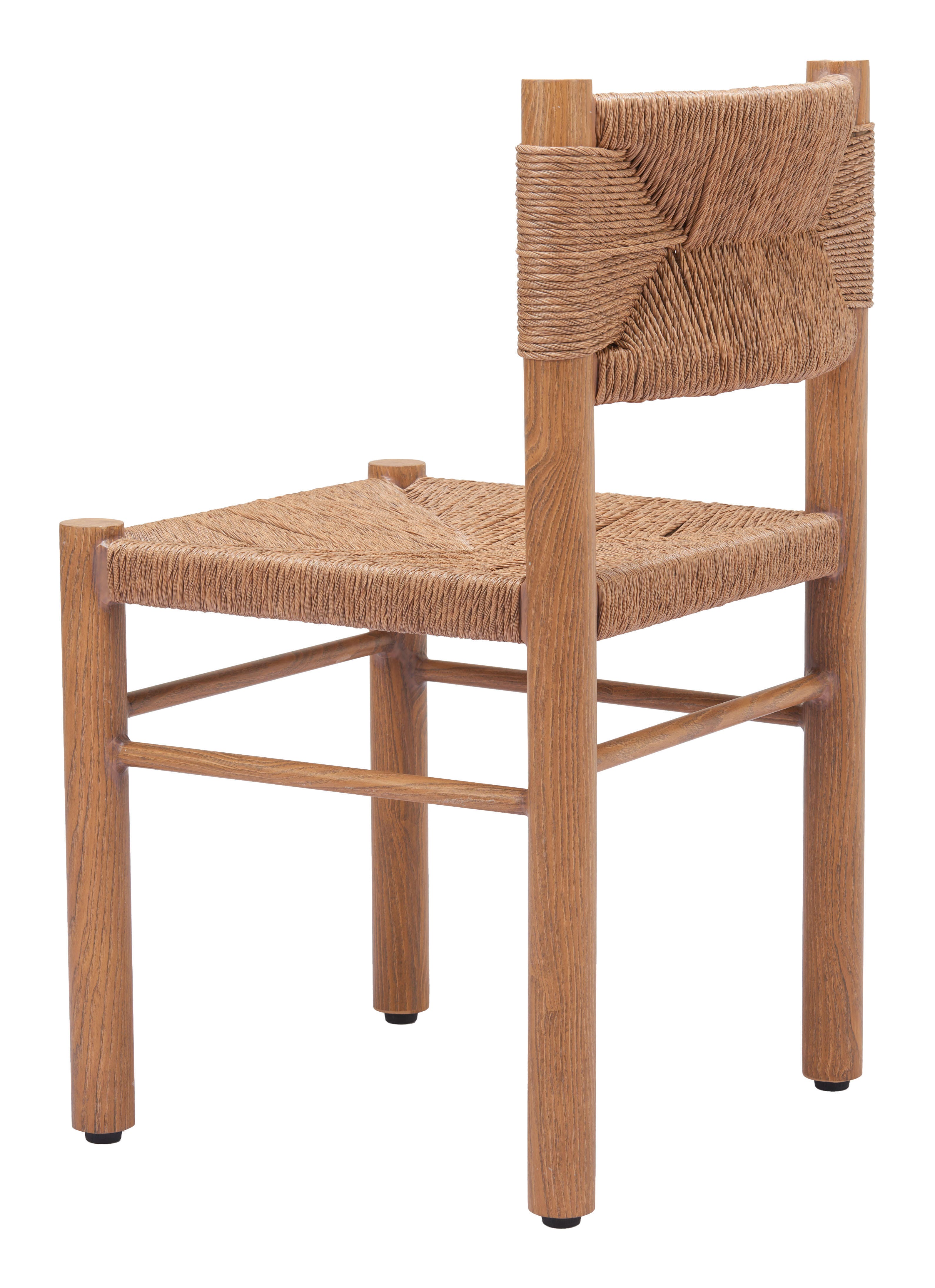 Erika Home ZUO Iska Outdoor Dining Chair (Set of 2), Natural, large