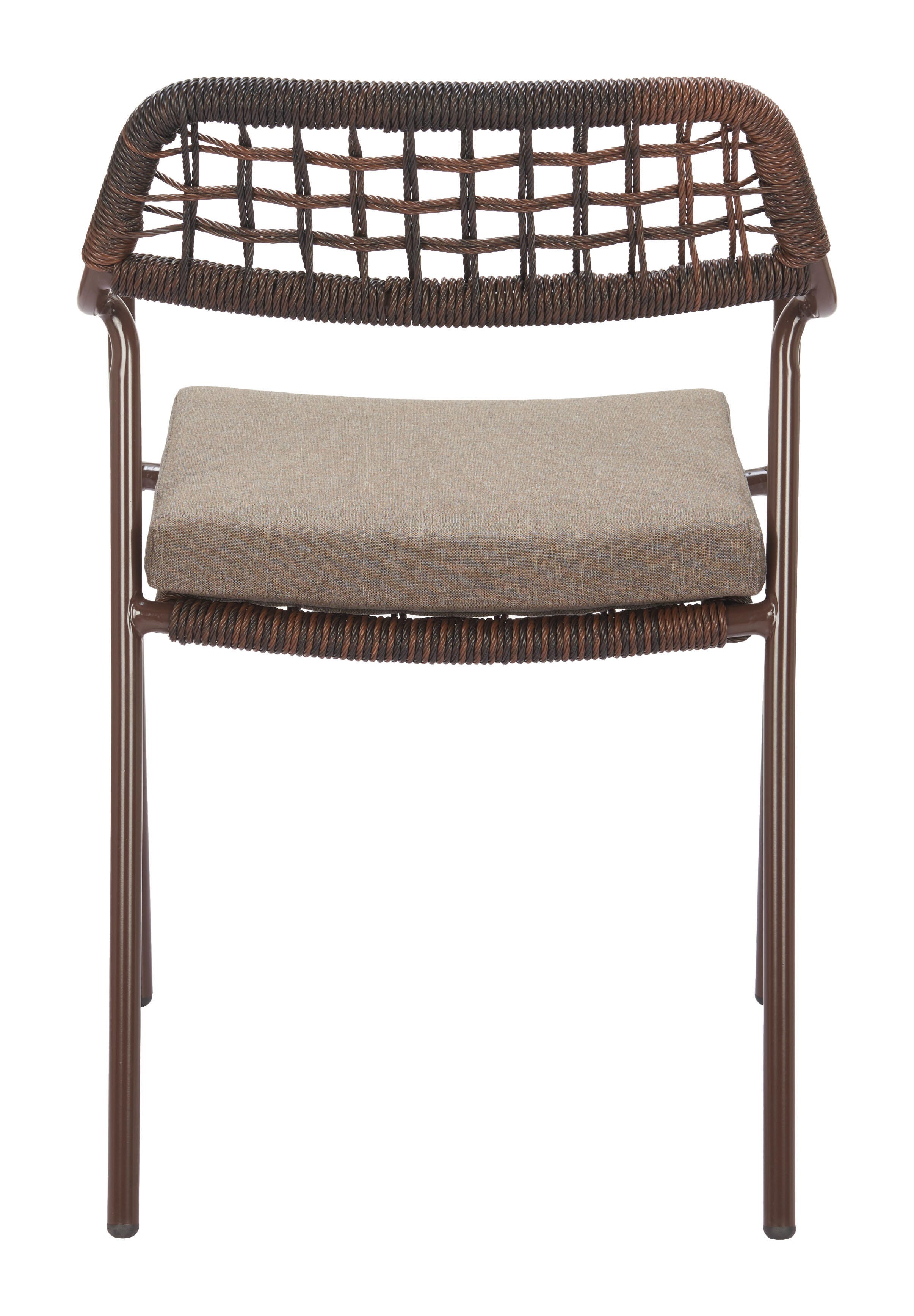 Erika Home ZUO Rio Outdoor Dining Chair (Set of 2), Brown, large