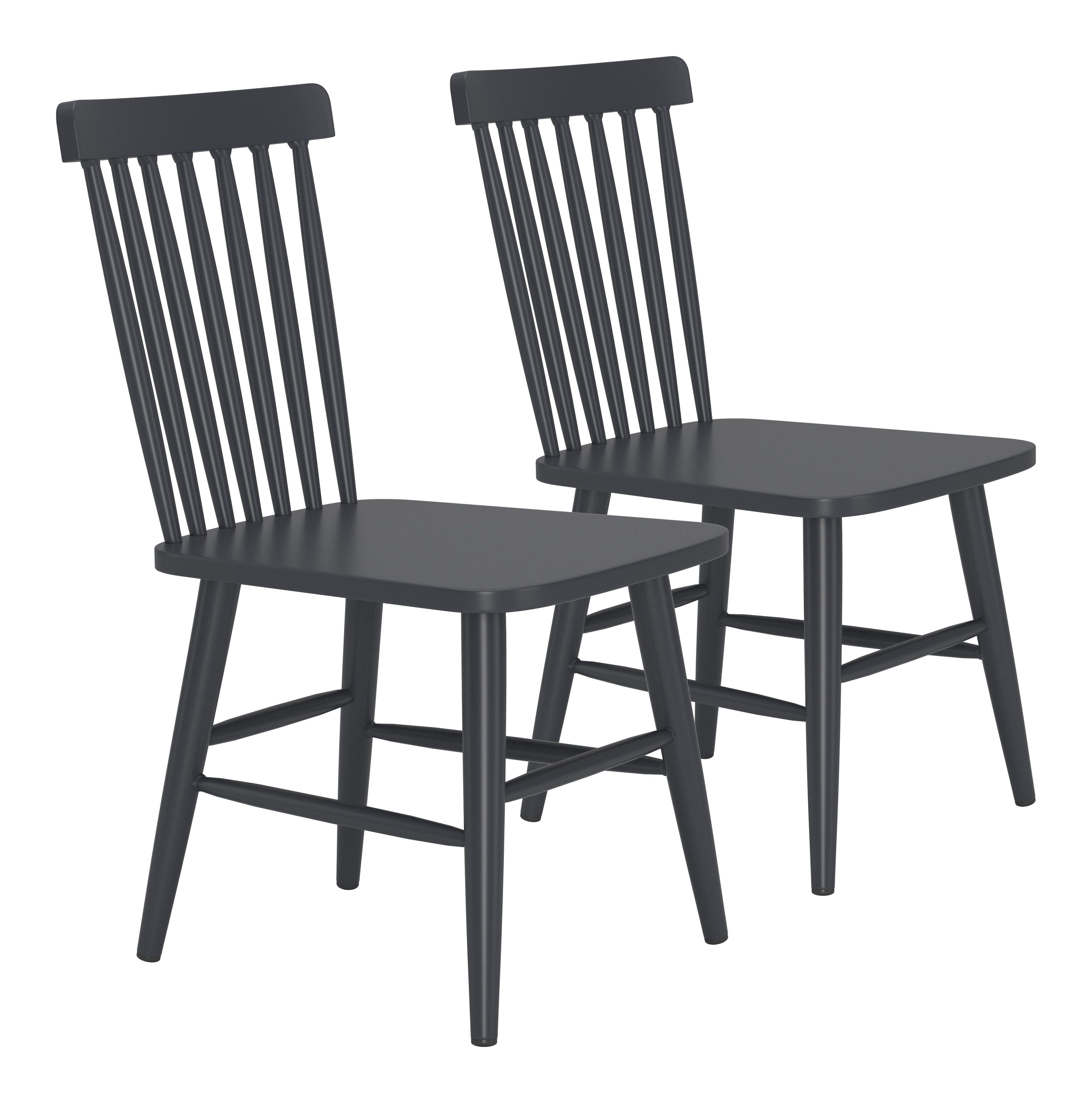 Erika Home ZUO Zeilen Outdoor Dining Chair (Set of 2), Black, large