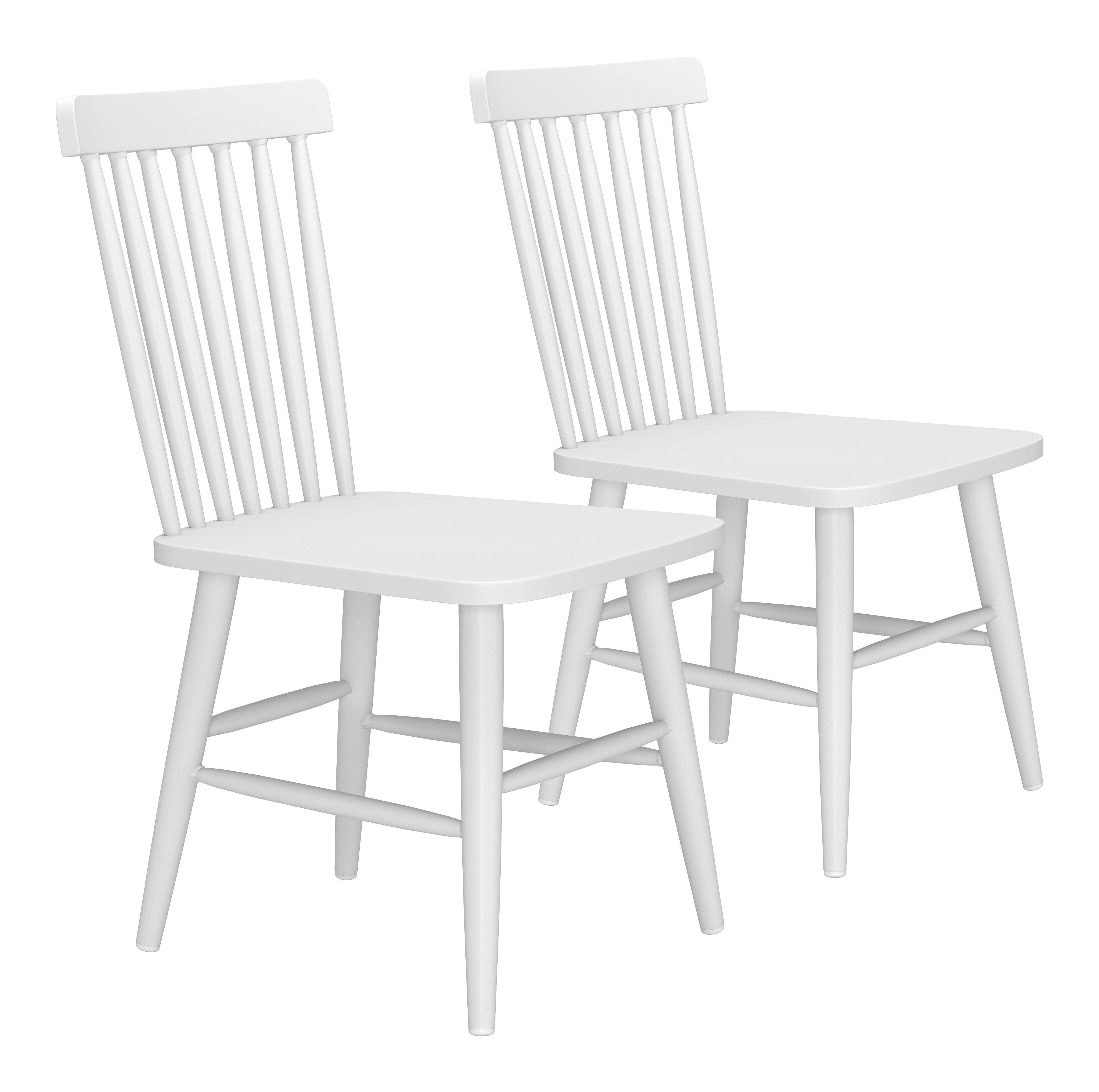 Erika Home ZUO Zeilen Outdoor Dining Chair (Set of 2), White, large