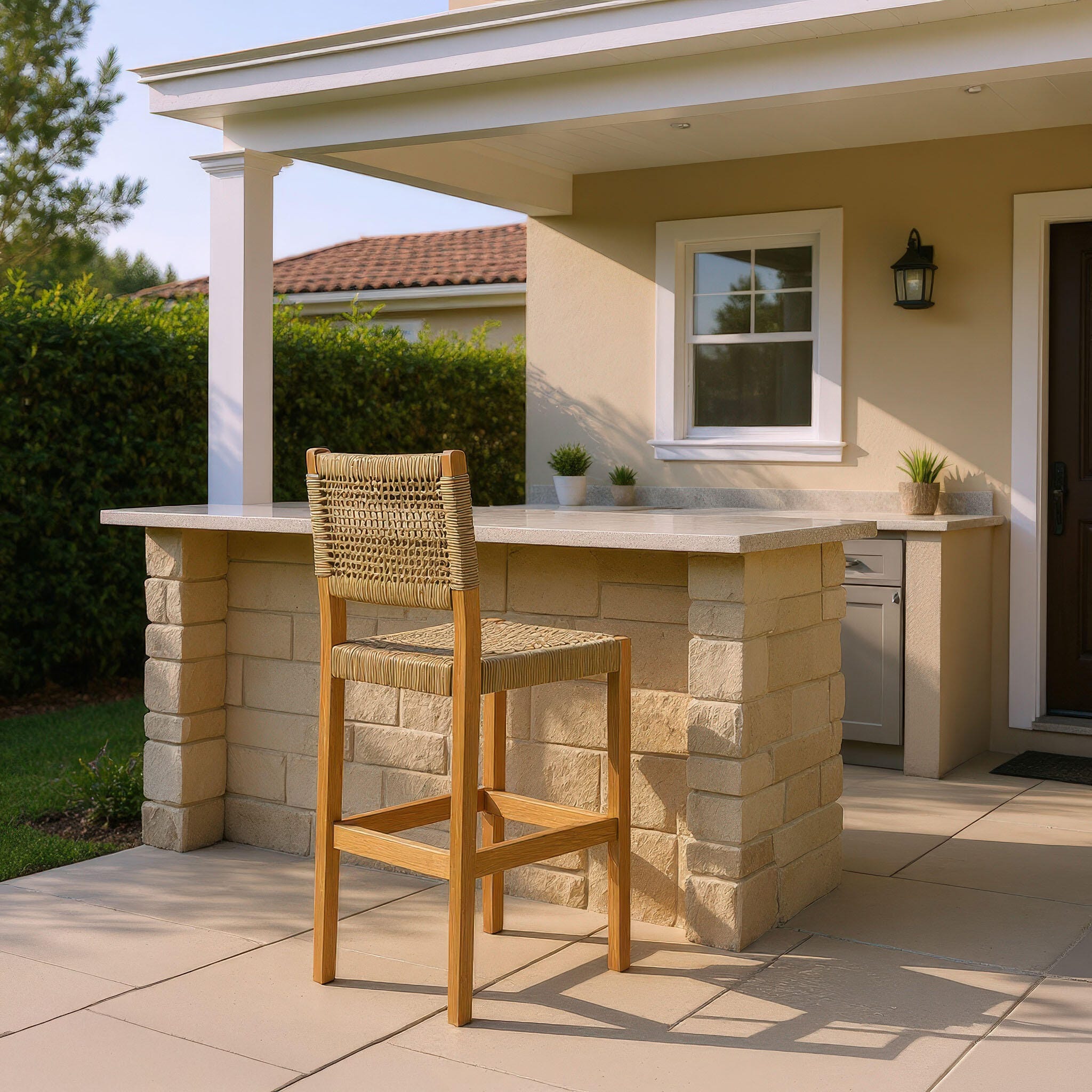 Erika Home ZUO Corde Outdoor Barstool, , large