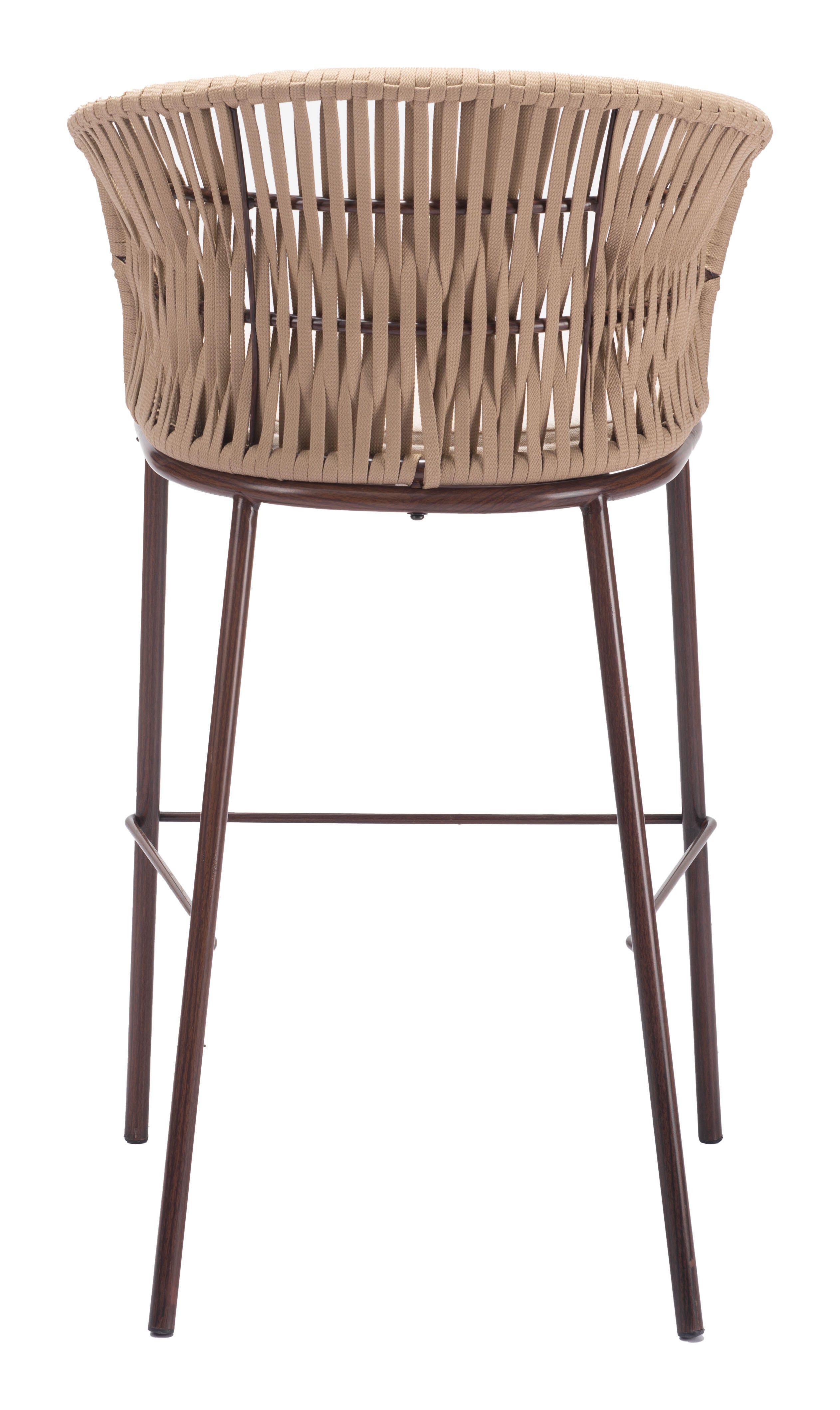 Erika Home ZUO Freycinet Outdoor Barstool (Set of 2), Natural, large