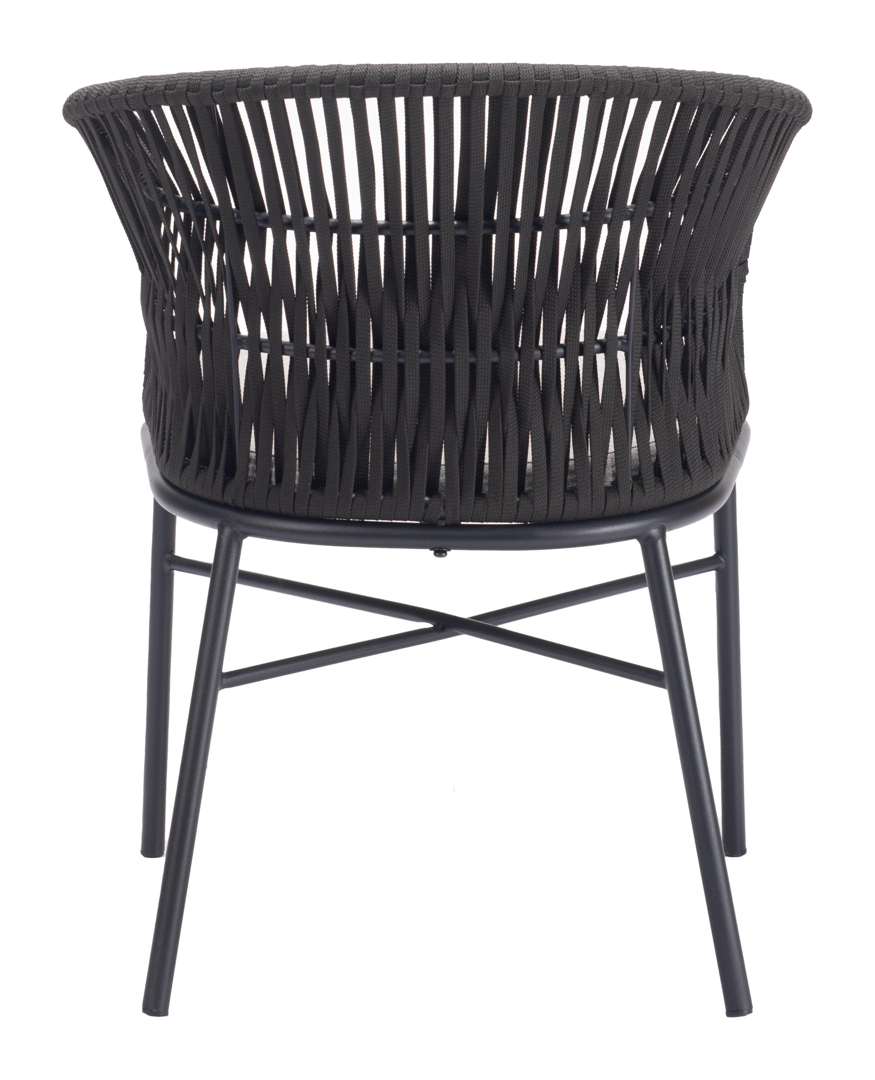 Erika Home ZUO Freycinet Outdoor Dining Chair (Set of 2), Black, large