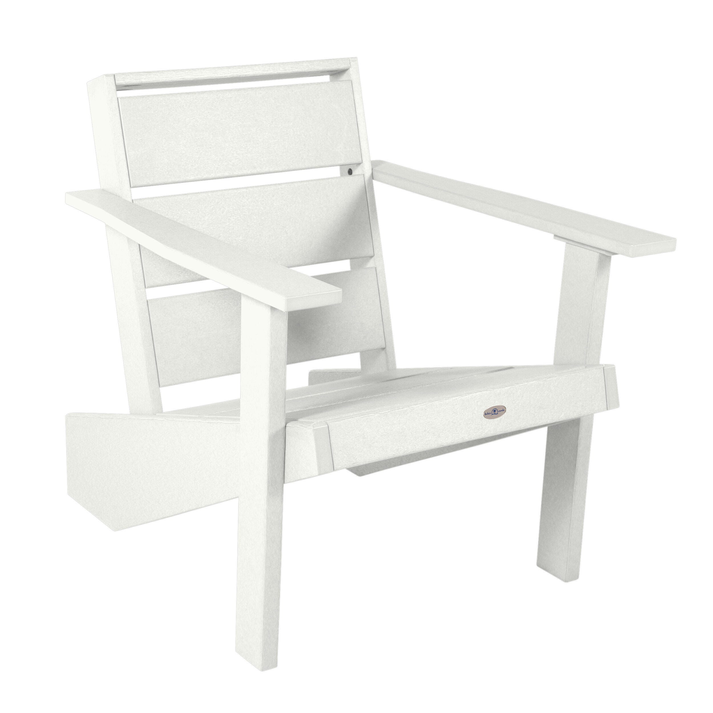 Bahia Verde Haven Outdoor Adirondack Chair, Coconut White, large