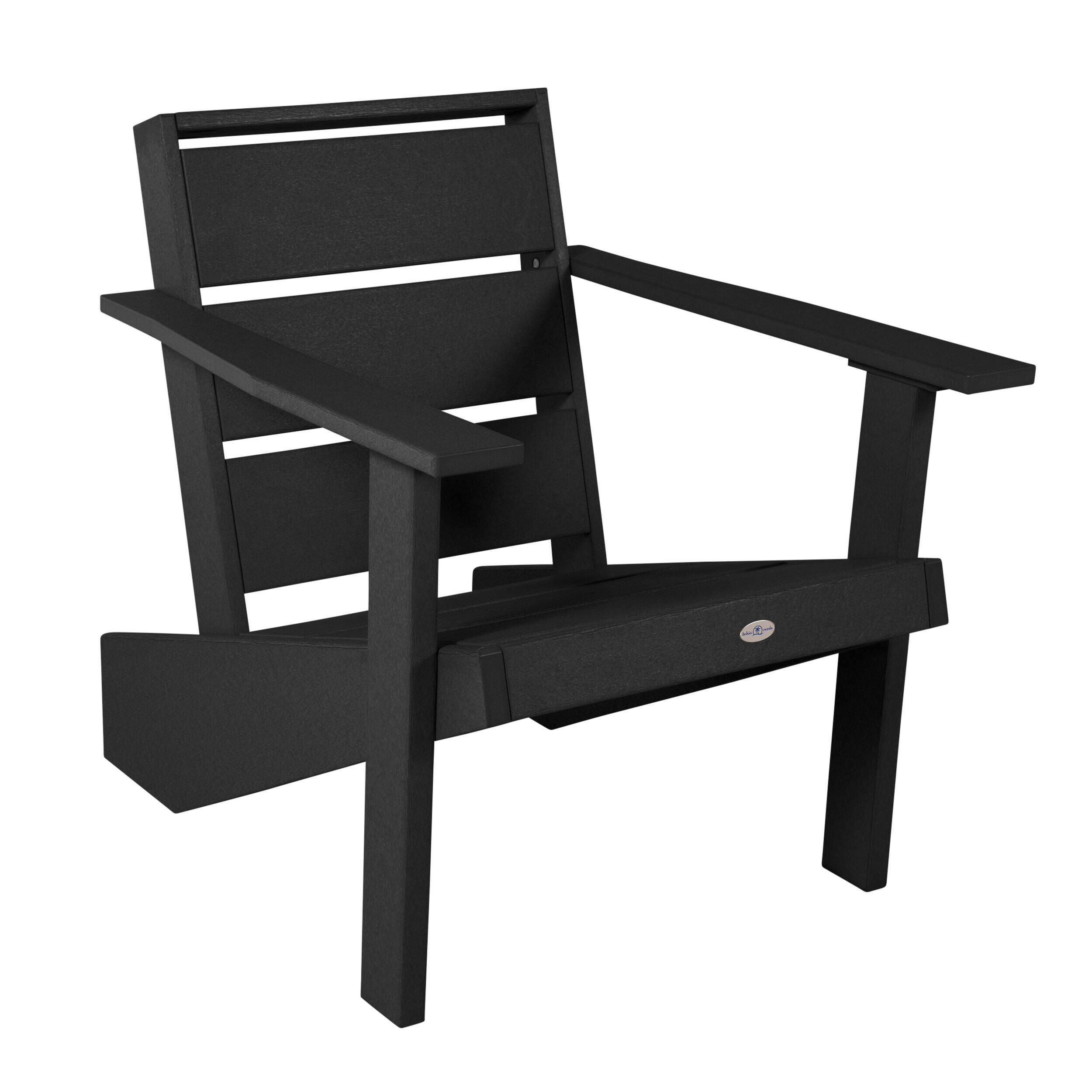 Bahia Verde Haven Outdoor Adirondack Chair, Black Sand, large