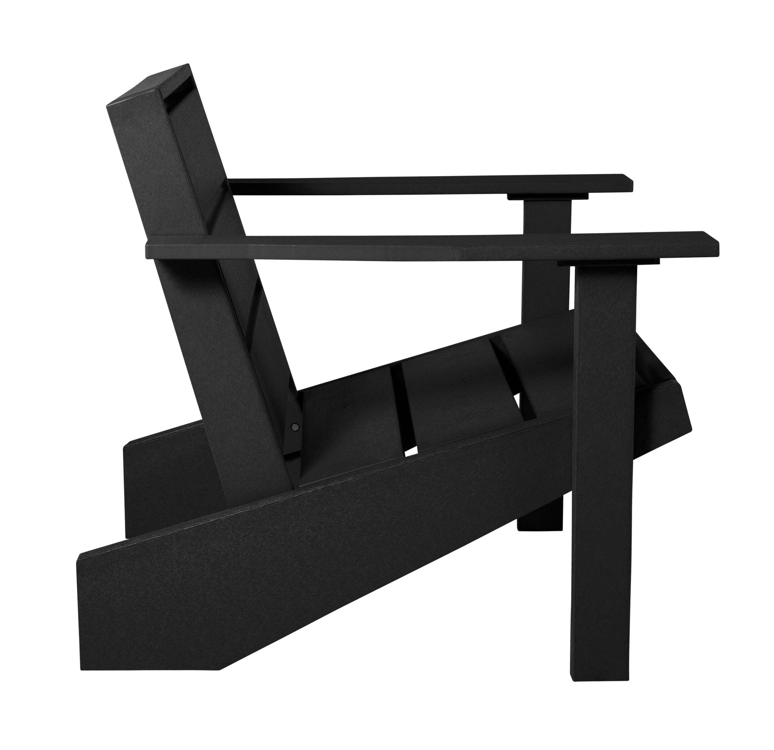 Bahia Verde Haven Outdoor Adirondack Chair, Black Sand, large