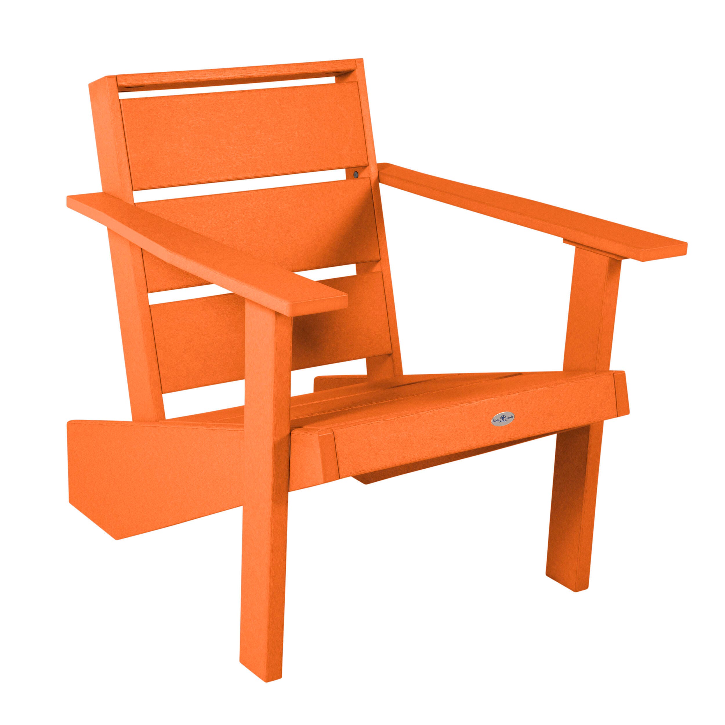 Bahia Verde Haven Outdoor Adirondack Chair, Citrus Orange, large