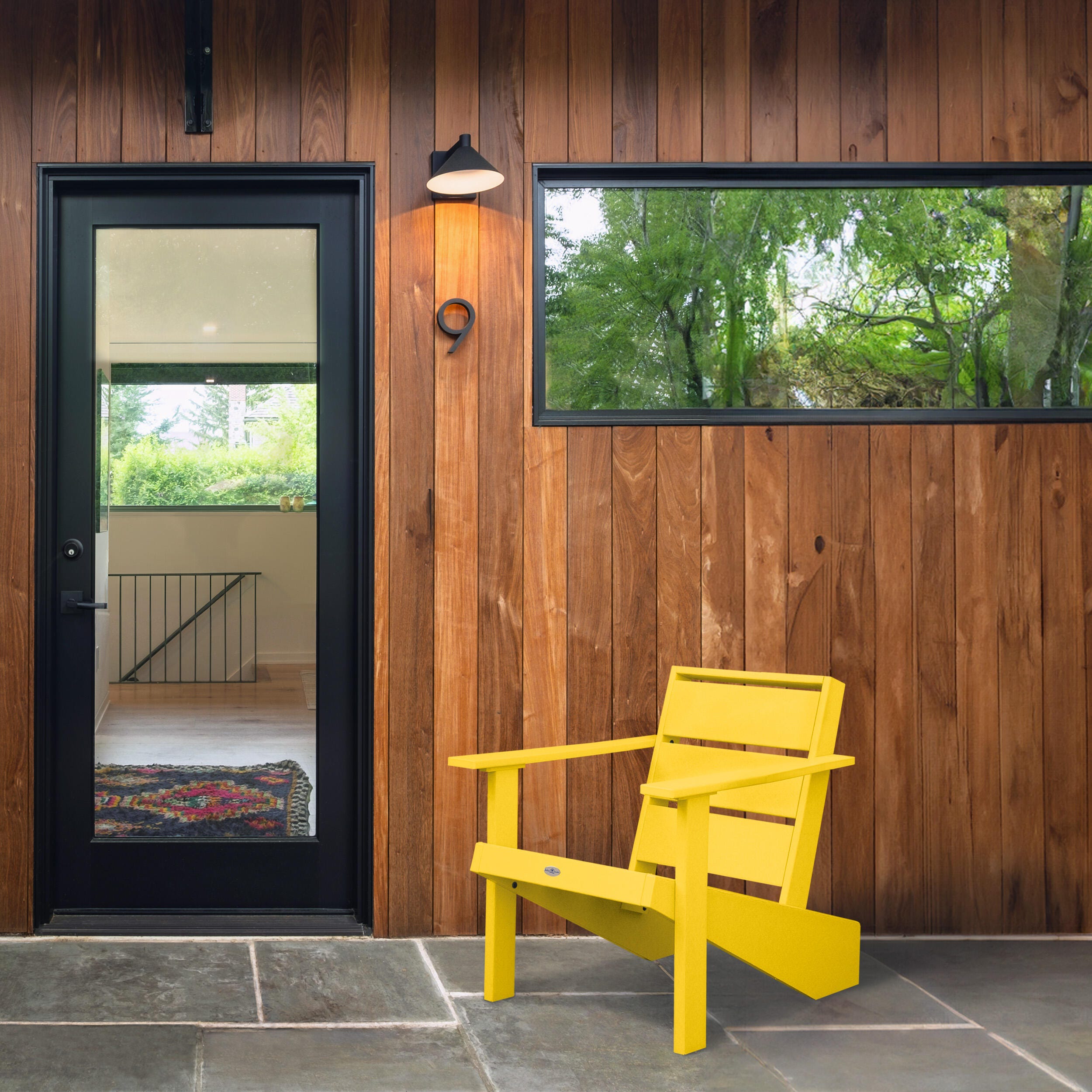 Bahia Verde Haven Outdoor Adirondack Chair, Sunbeam Yellow, large