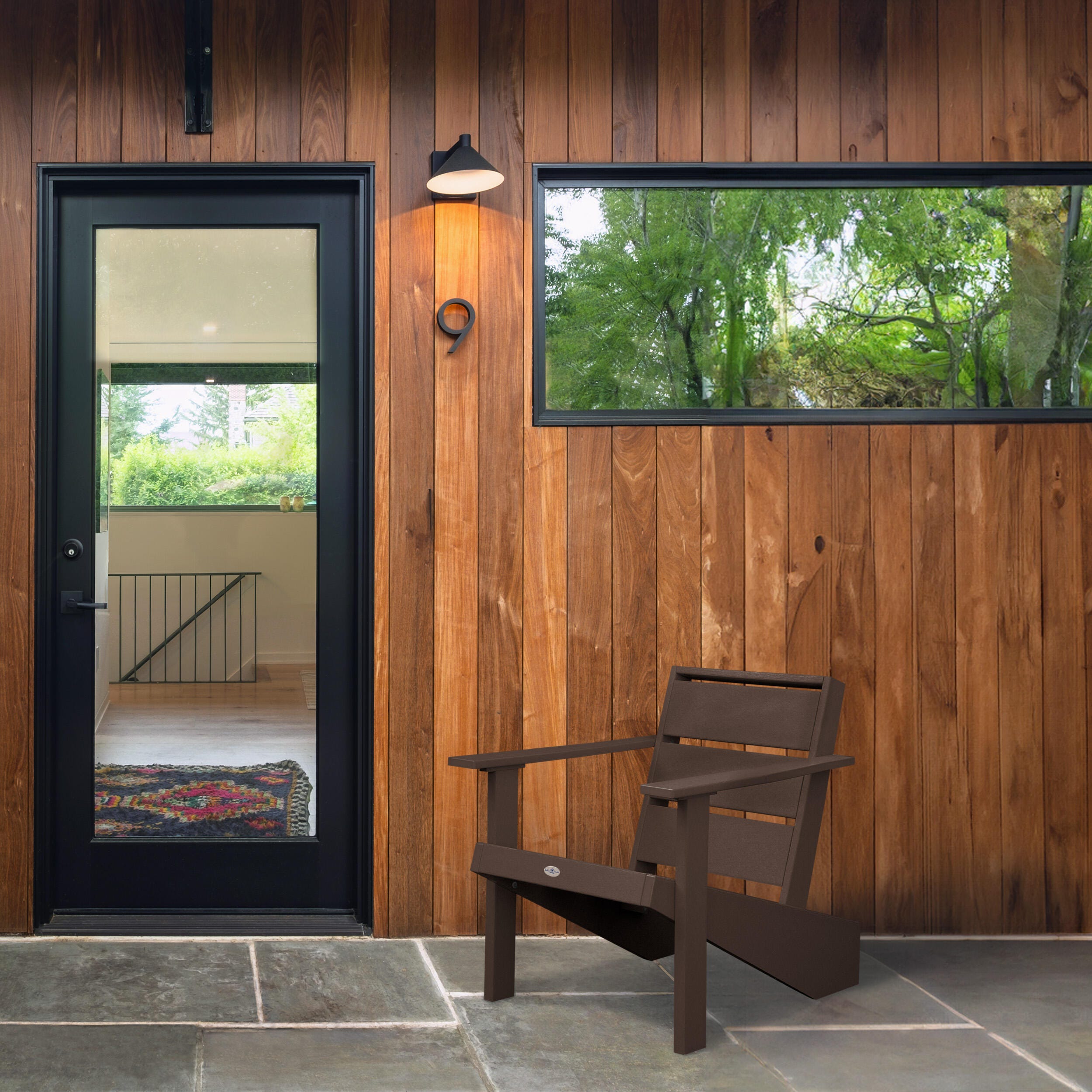 Bahia Verde Haven Outdoor Adirondack Chair, Mangrove Brown, large