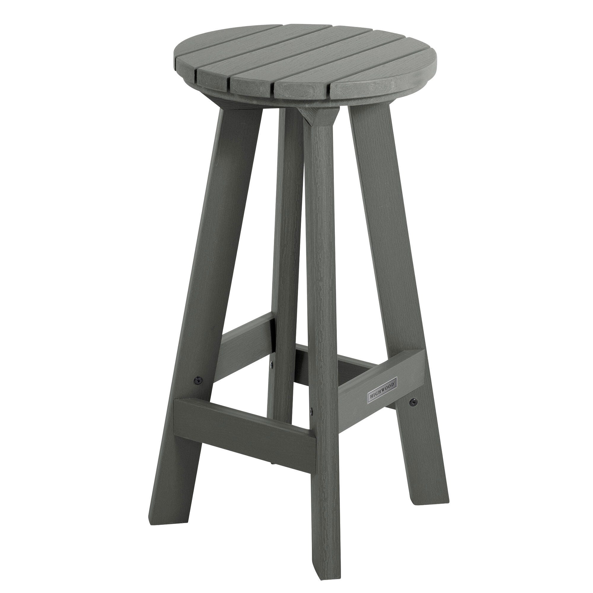 Highwood Birch Outdoor Bar Stool, Coastal Teak, large