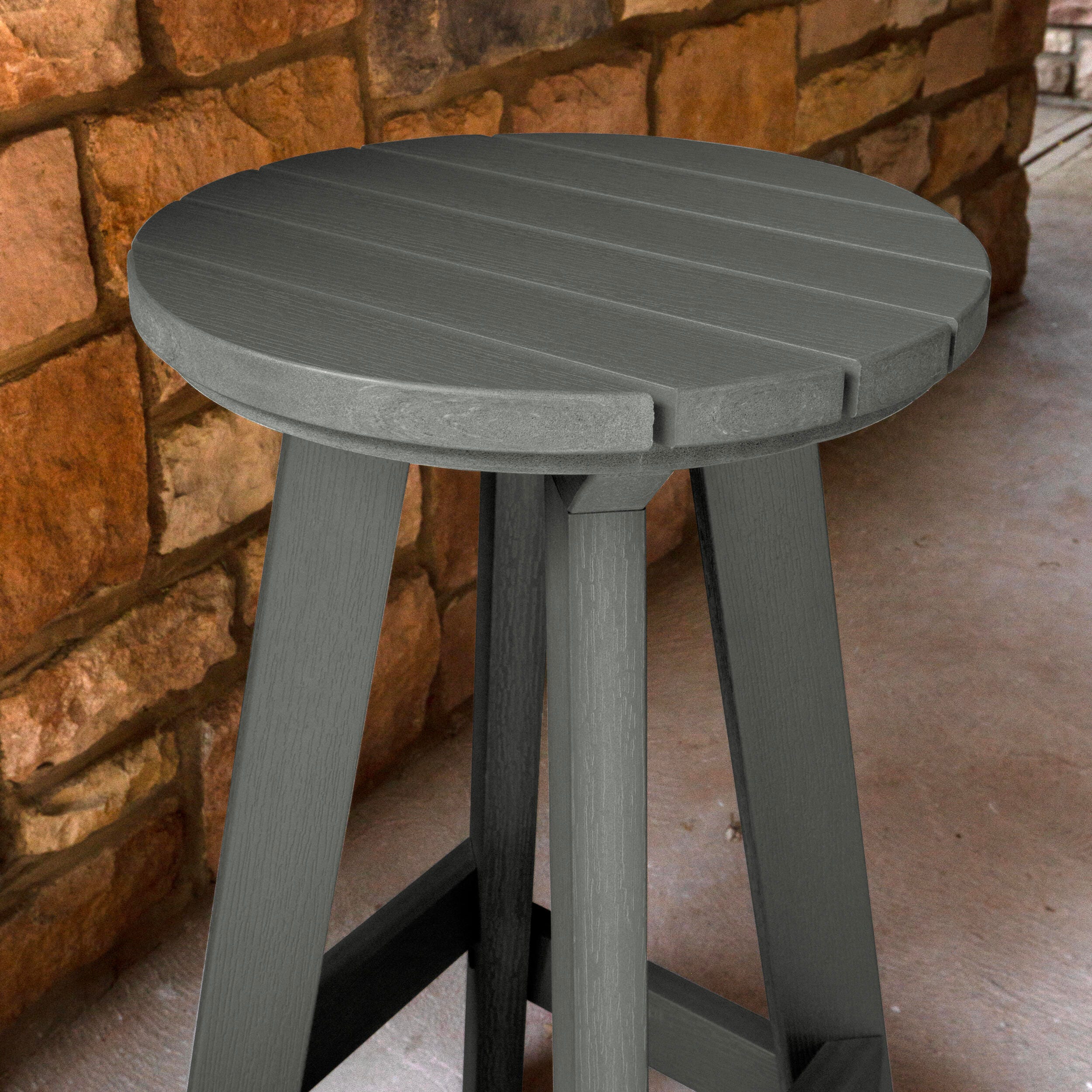 Highwood Birch Outdoor Bar Stool, Coastal Teak, large