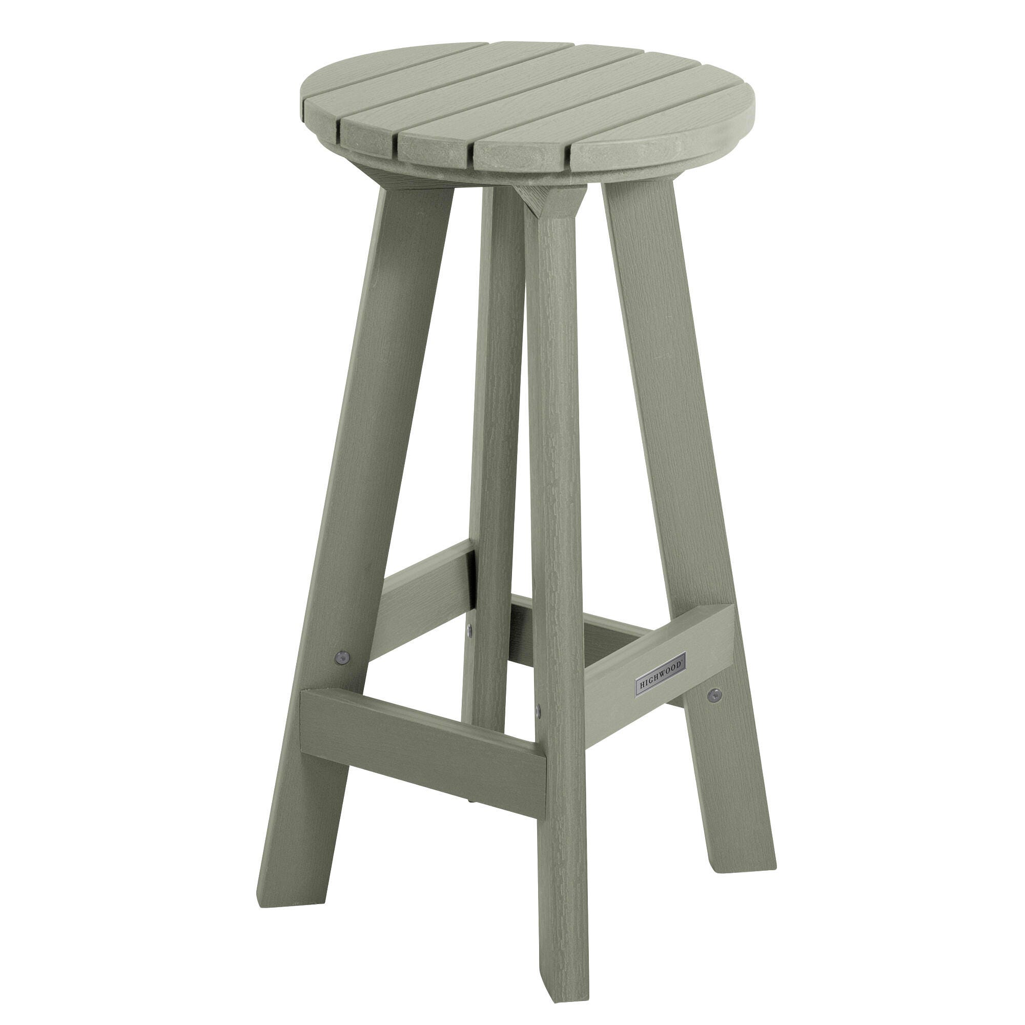 Highwood Birch Outdoor Bar Stool, Eucalyptus, large