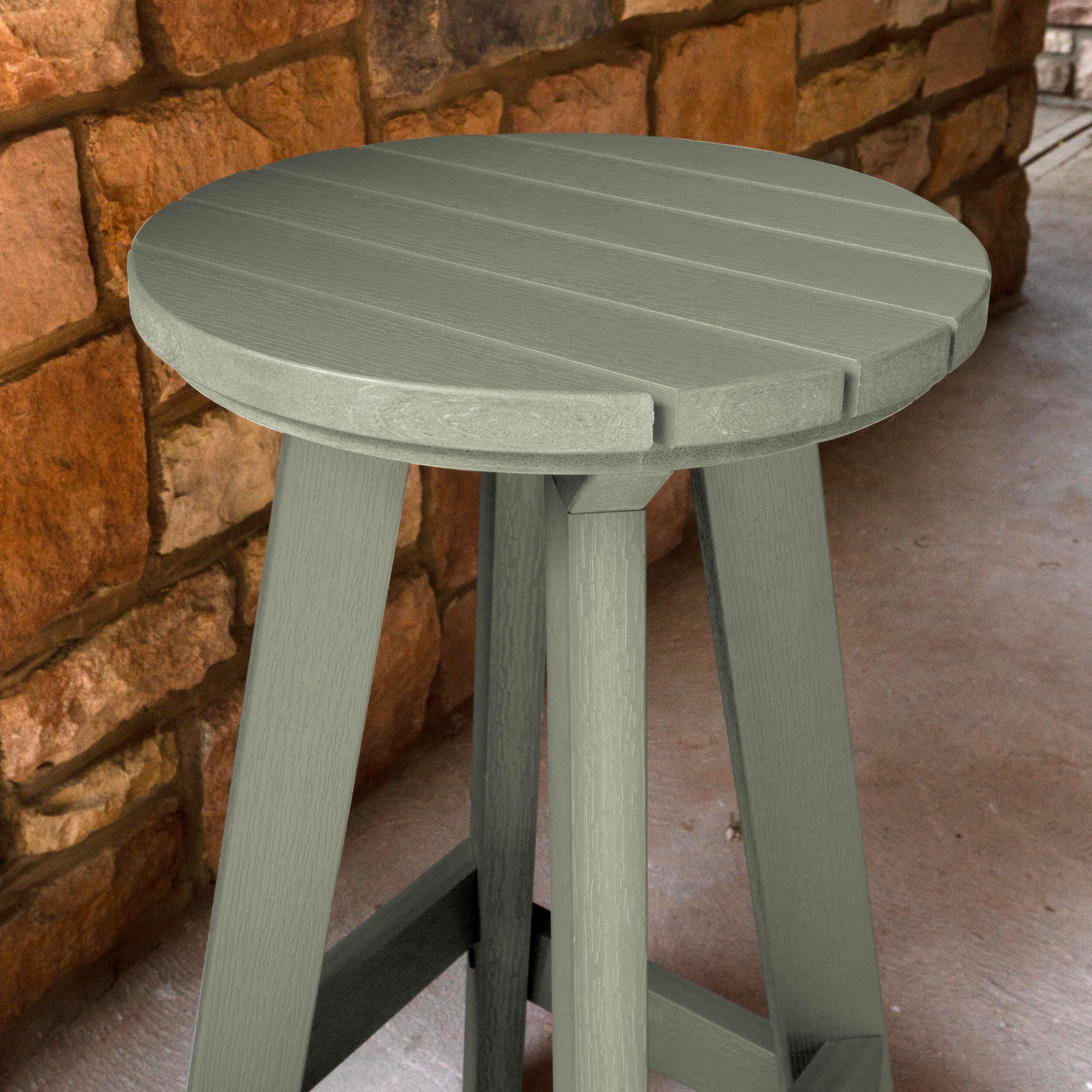 Highwood Birch Outdoor Bar Stool, Eucalyptus, large