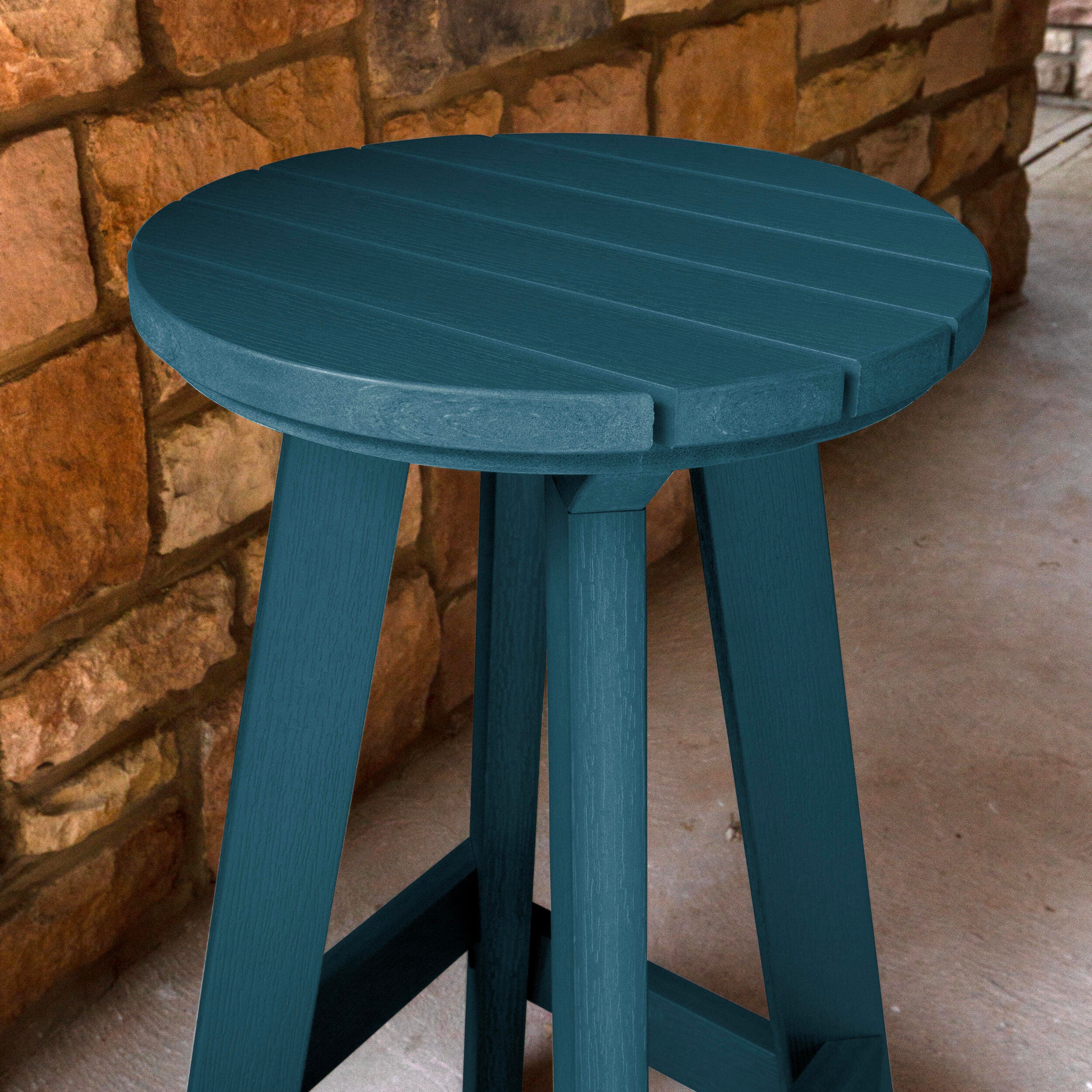 Highwood Birch Outdoor Bar Stool, Nantucket Blue, large