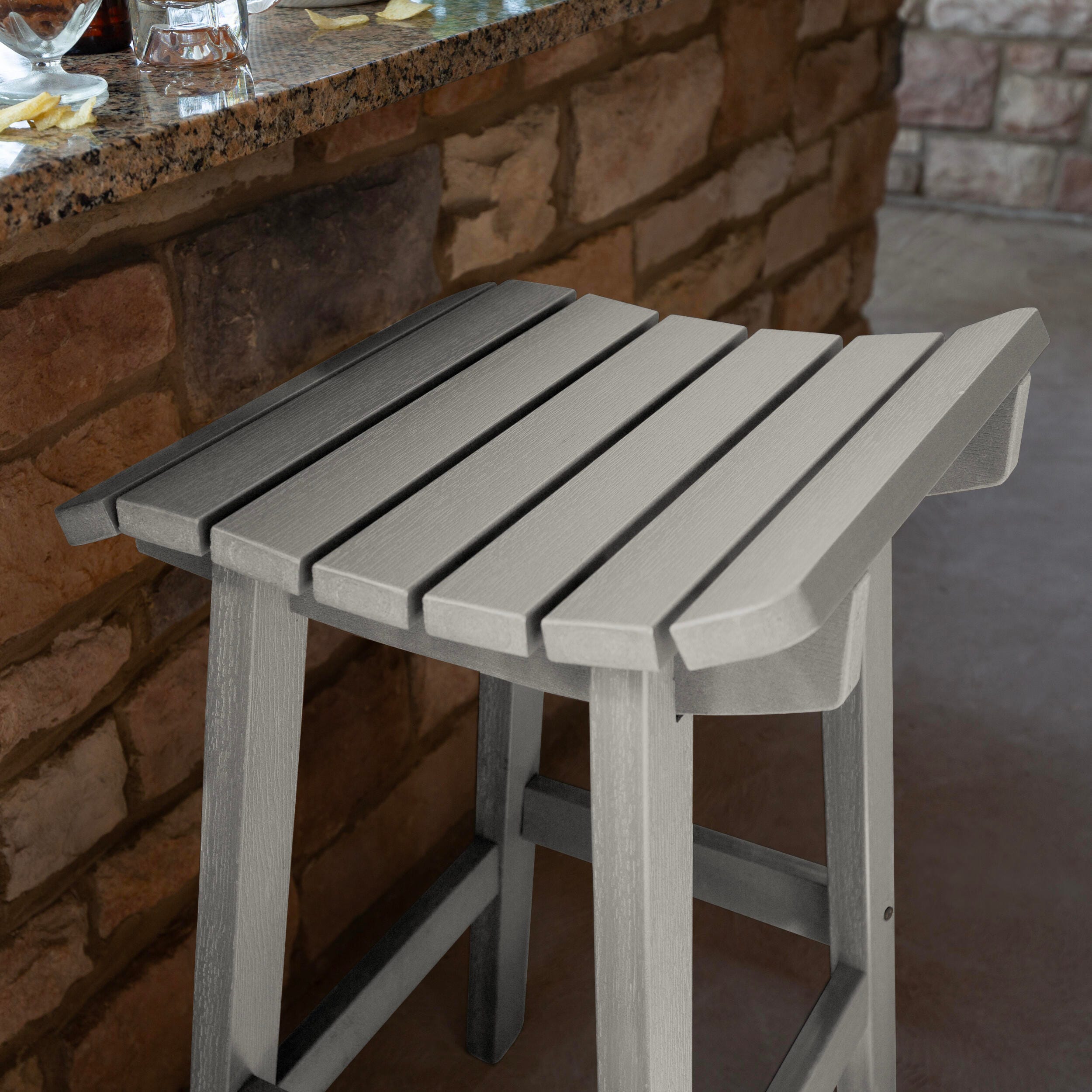 Highwood Summit Outdoor Bar Stool, Harbor Gray, large