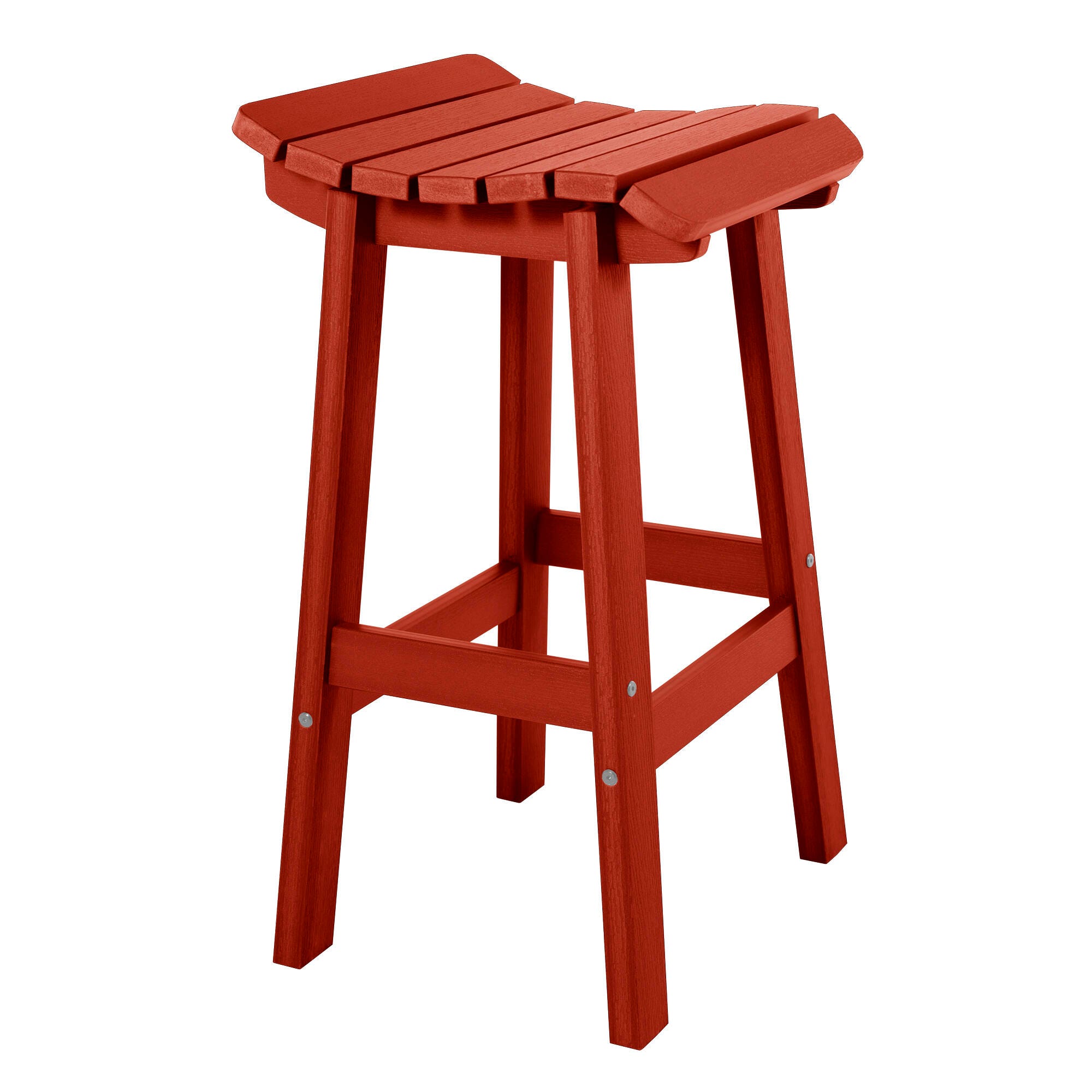 Highwood Summit Outdoor Bar Stool, Rustic Red, large