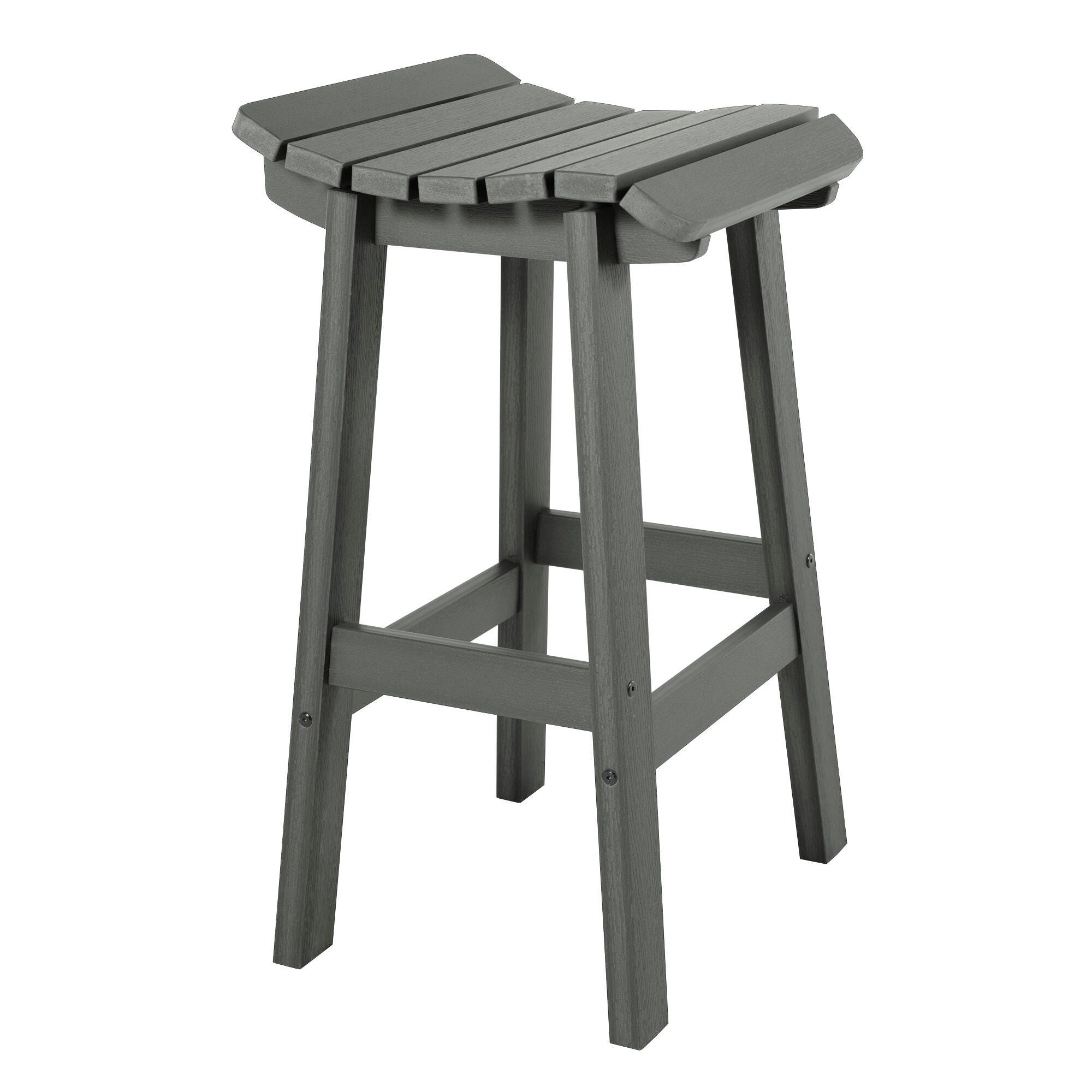 Highwood Summit Outdoor Bar Stool, Coastal Teak, large