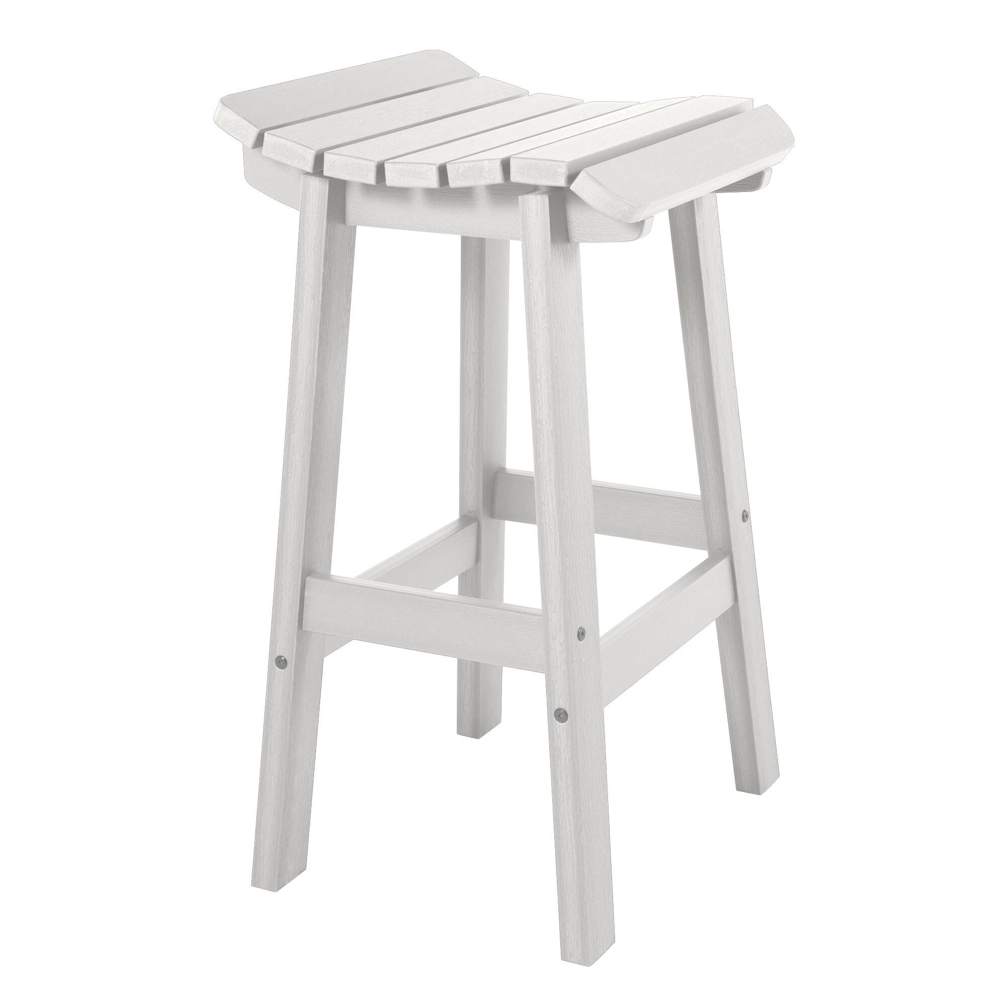 Highwood Summit Outdoor Bar Stool, White, large