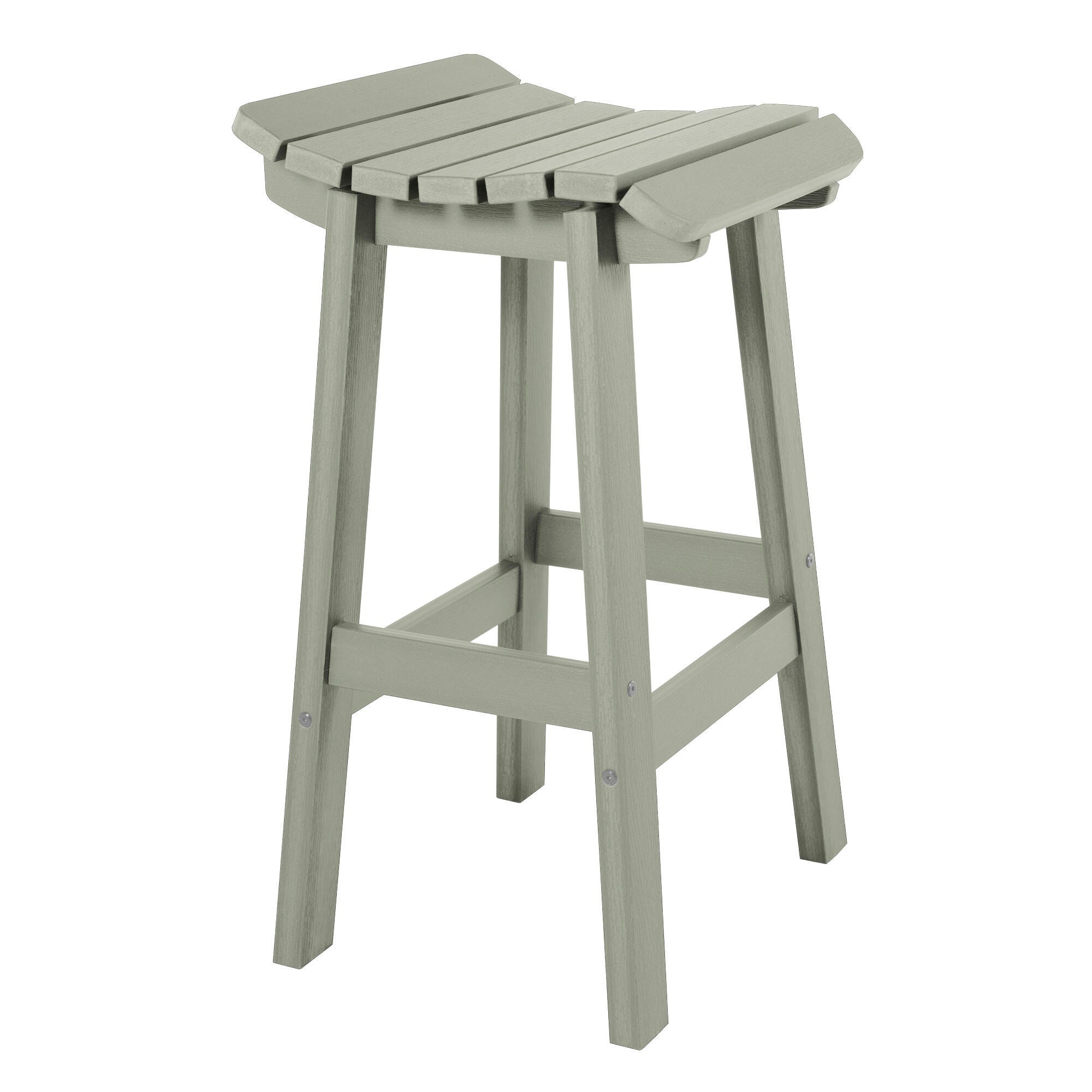 Highwood Summit Outdoor Bar Stool, Eucalyptus, large
