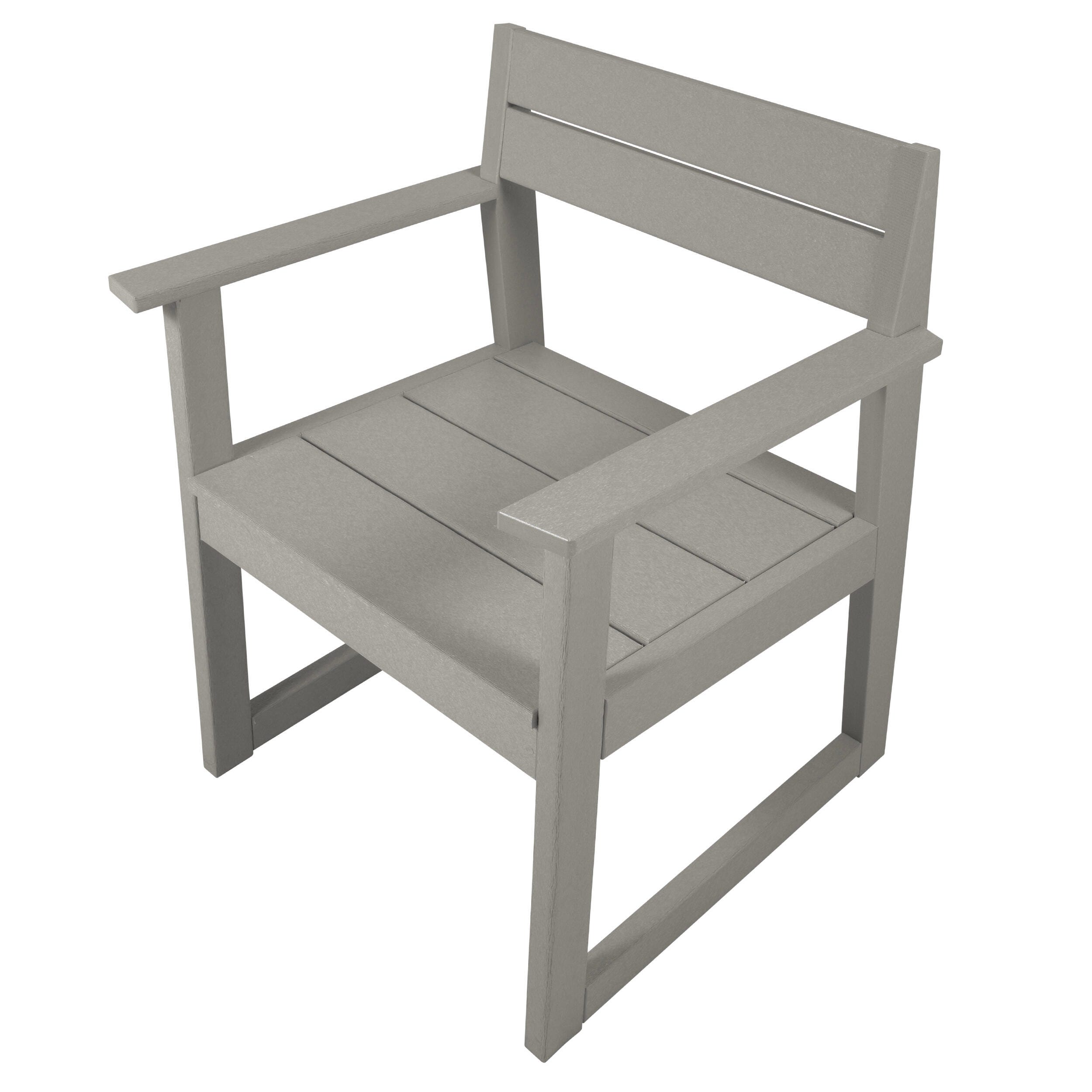 Bahia Verde Haven Outdoor Dining Armchair, Cove Gray, large