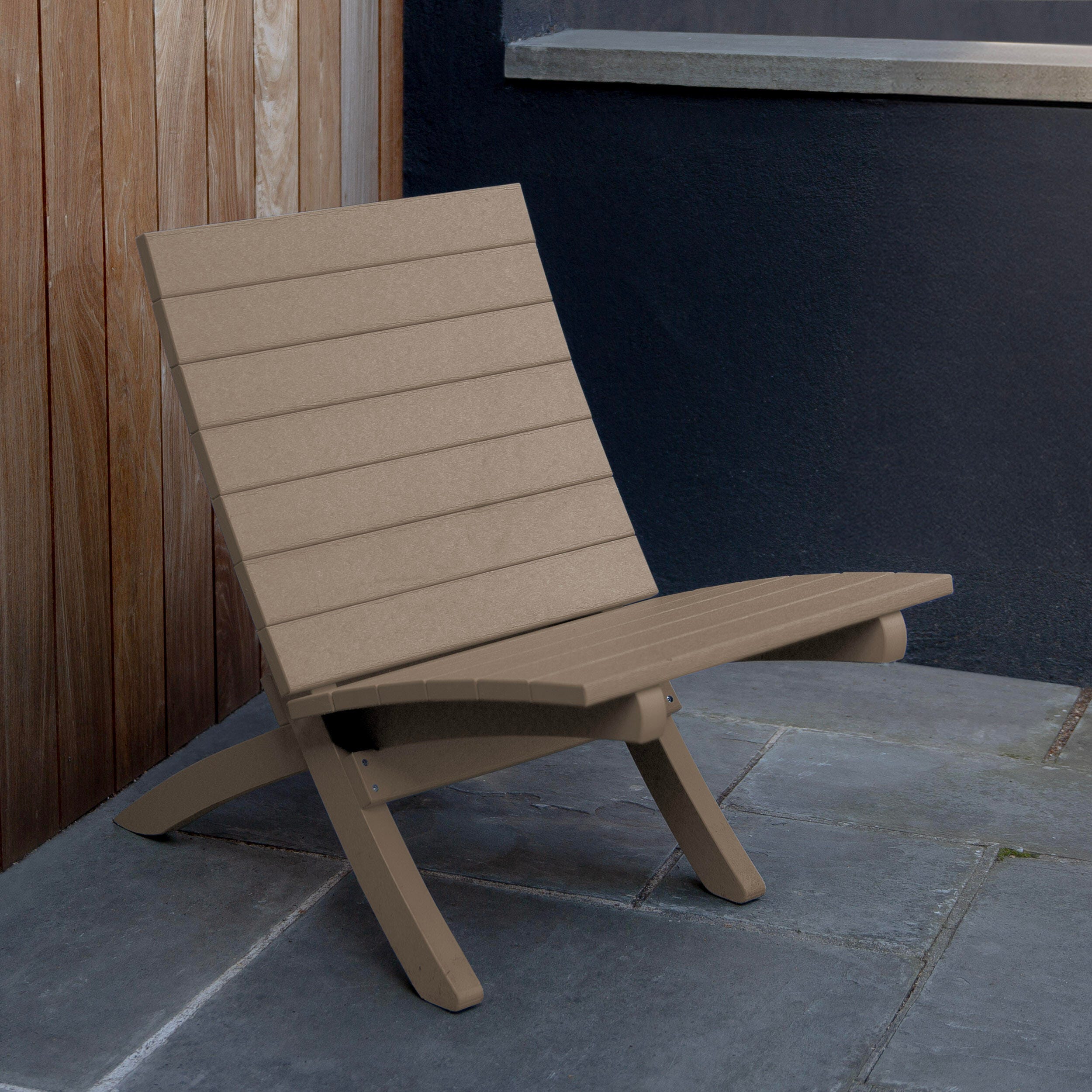 Bahia Verde Haven Outdoor Side Chair, Cabana Tan, large