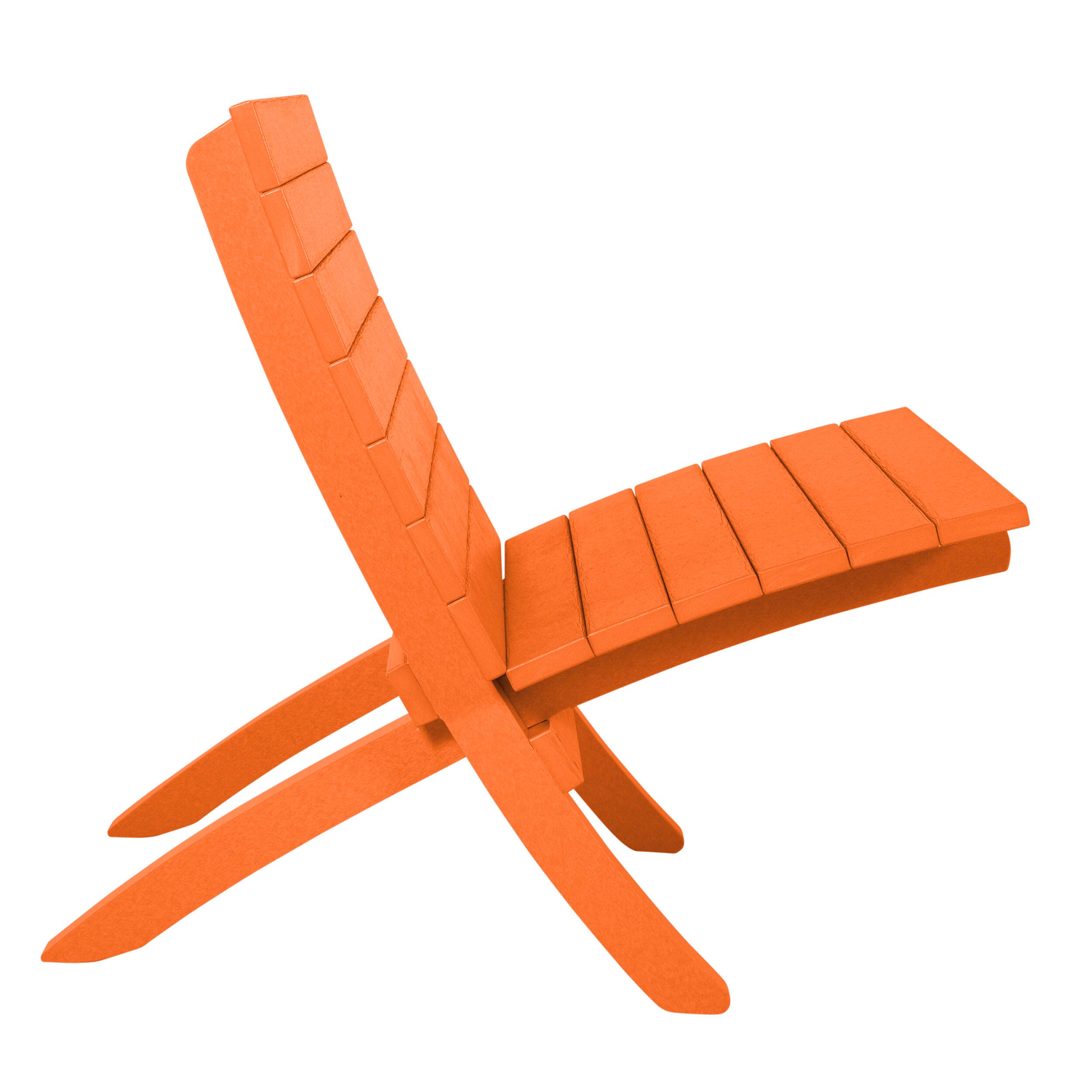 Bahia Verde Haven Outdoor Side Chair, Citrus Orange, large