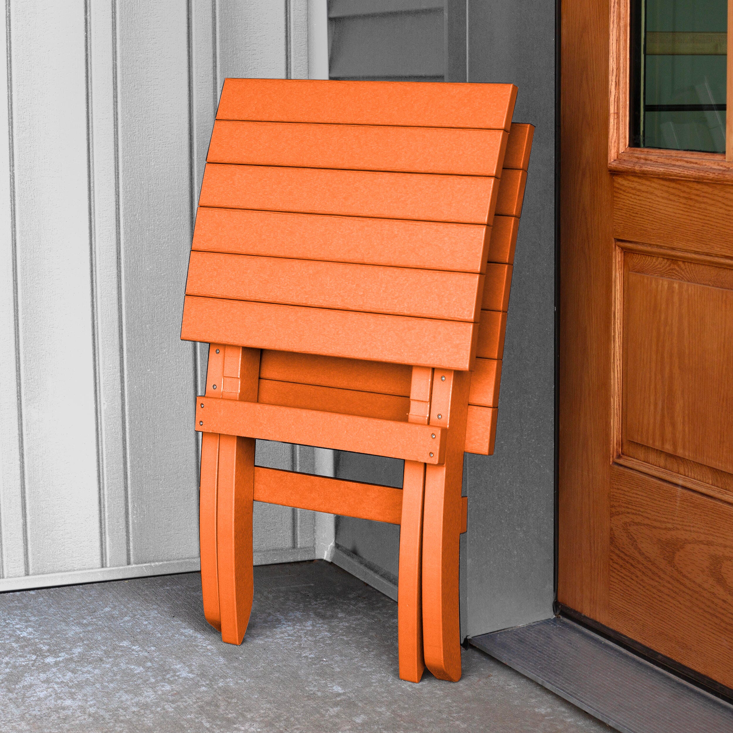 Bahia Verde Haven Outdoor Side Chair, Citrus Orange, large