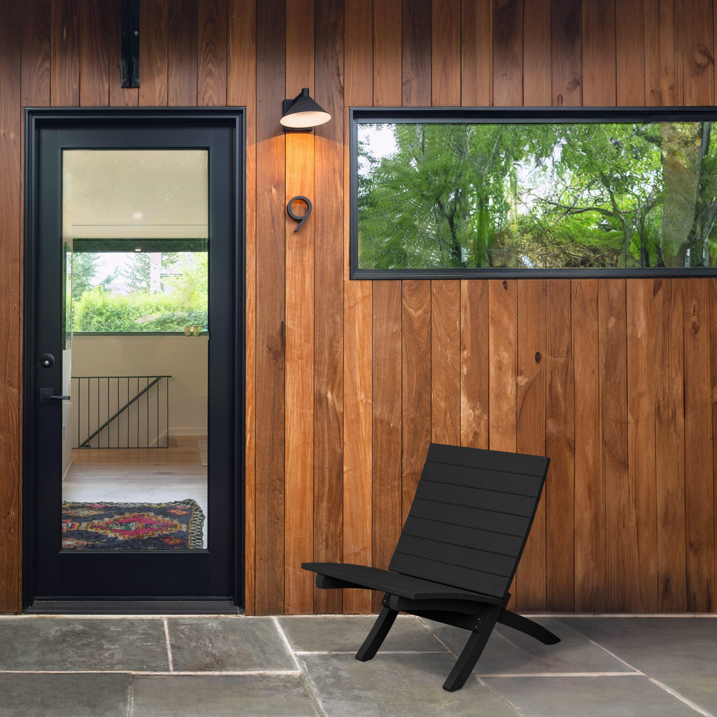 Bahia Verde Haven Outdoor Side Chair, Black Sand, large