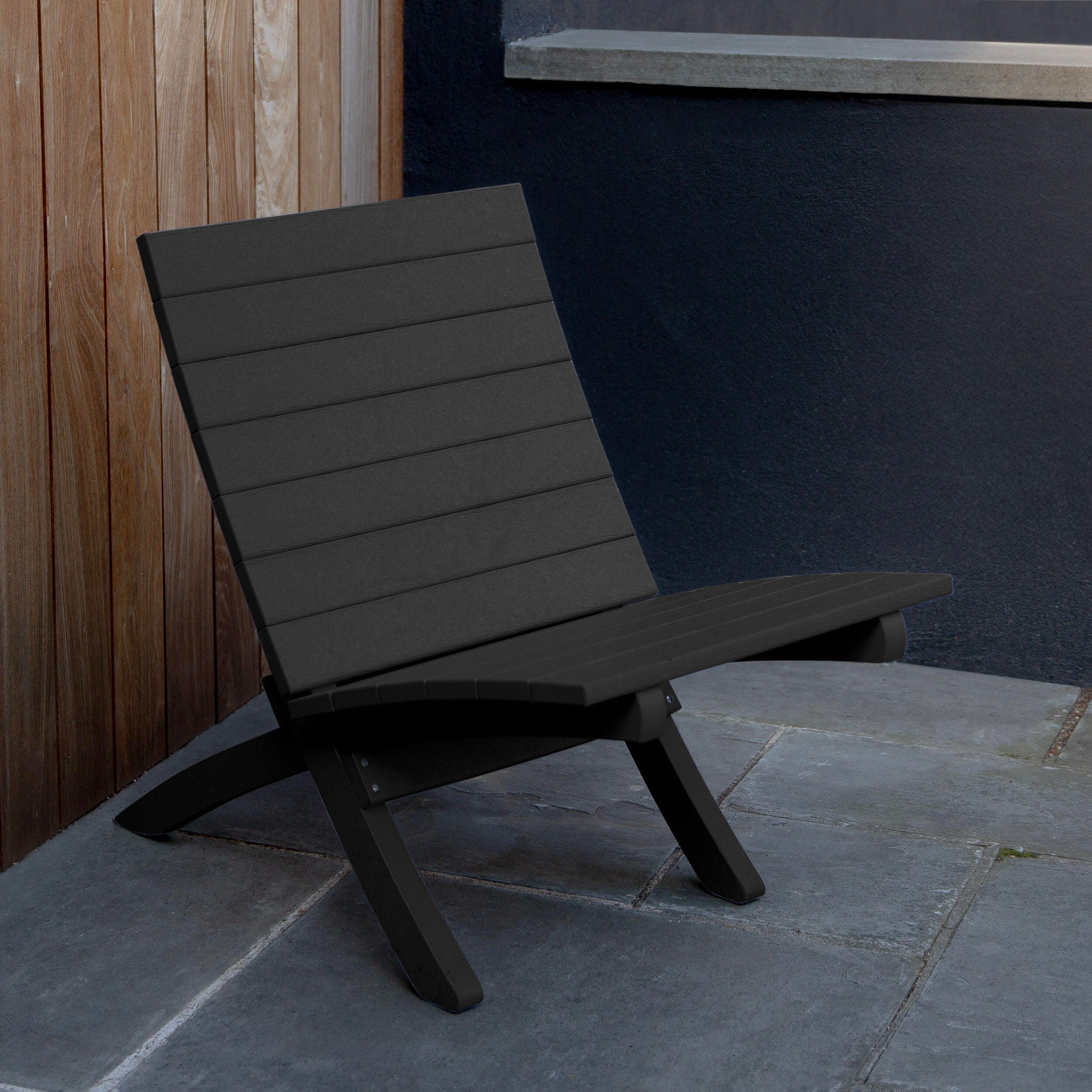 Bahia Verde Haven Outdoor Side Chair, Black Sand, large