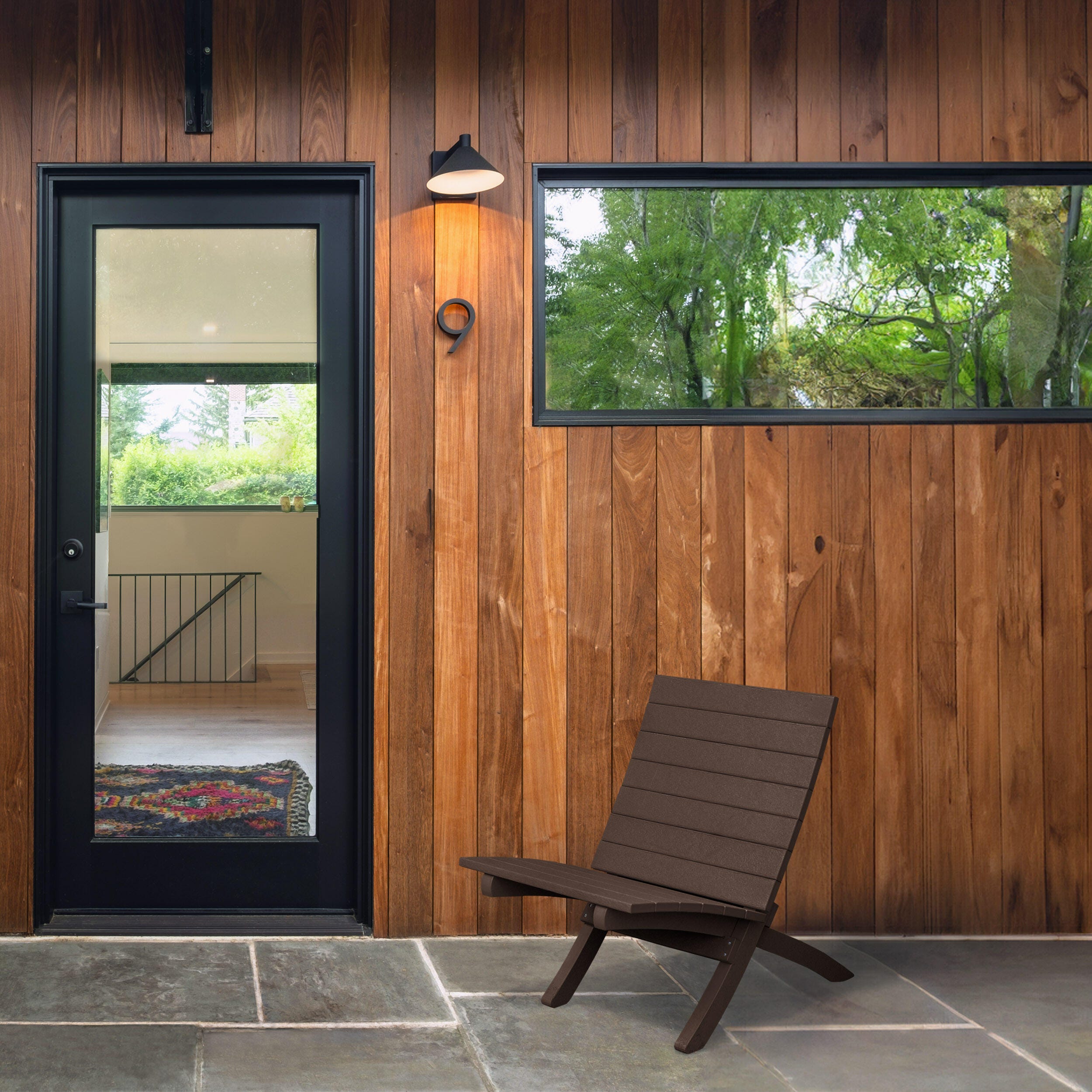 Bahia Verde Haven Outdoor Side Chair, Mangrove Brown, large