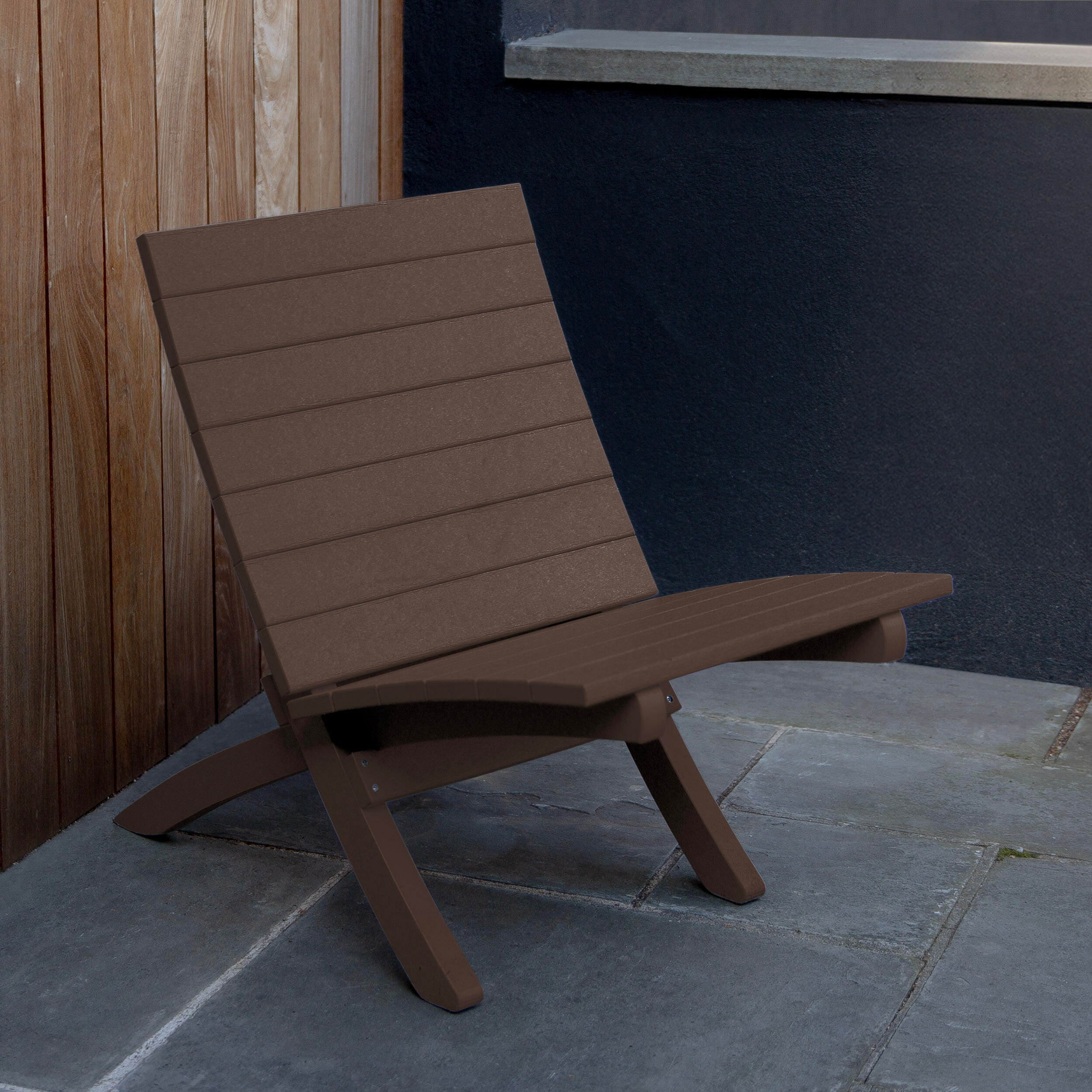 Bahia Verde Haven Outdoor Side Chair, Mangrove Brown, large