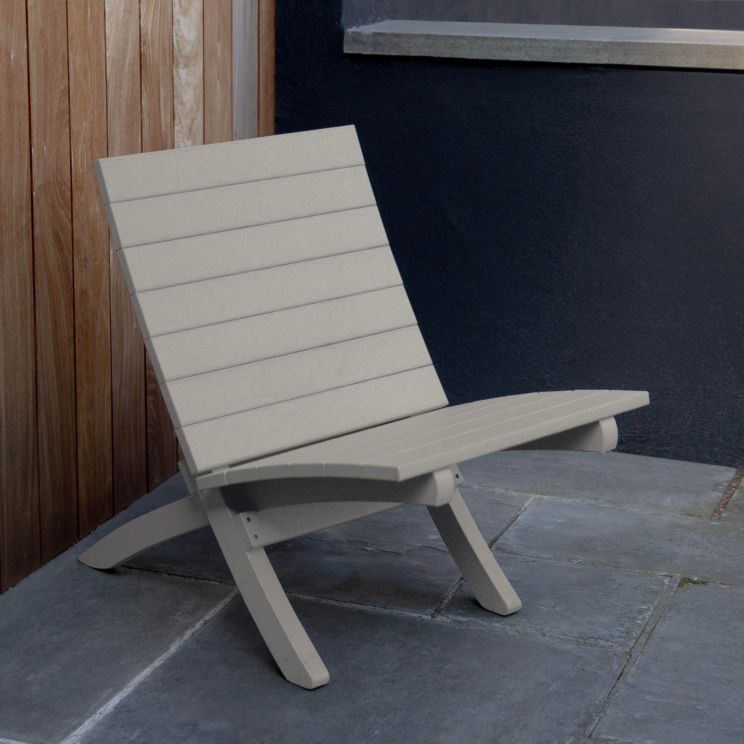 Bahia Verde Haven Outdoor Side Chair, Cove Gray, large