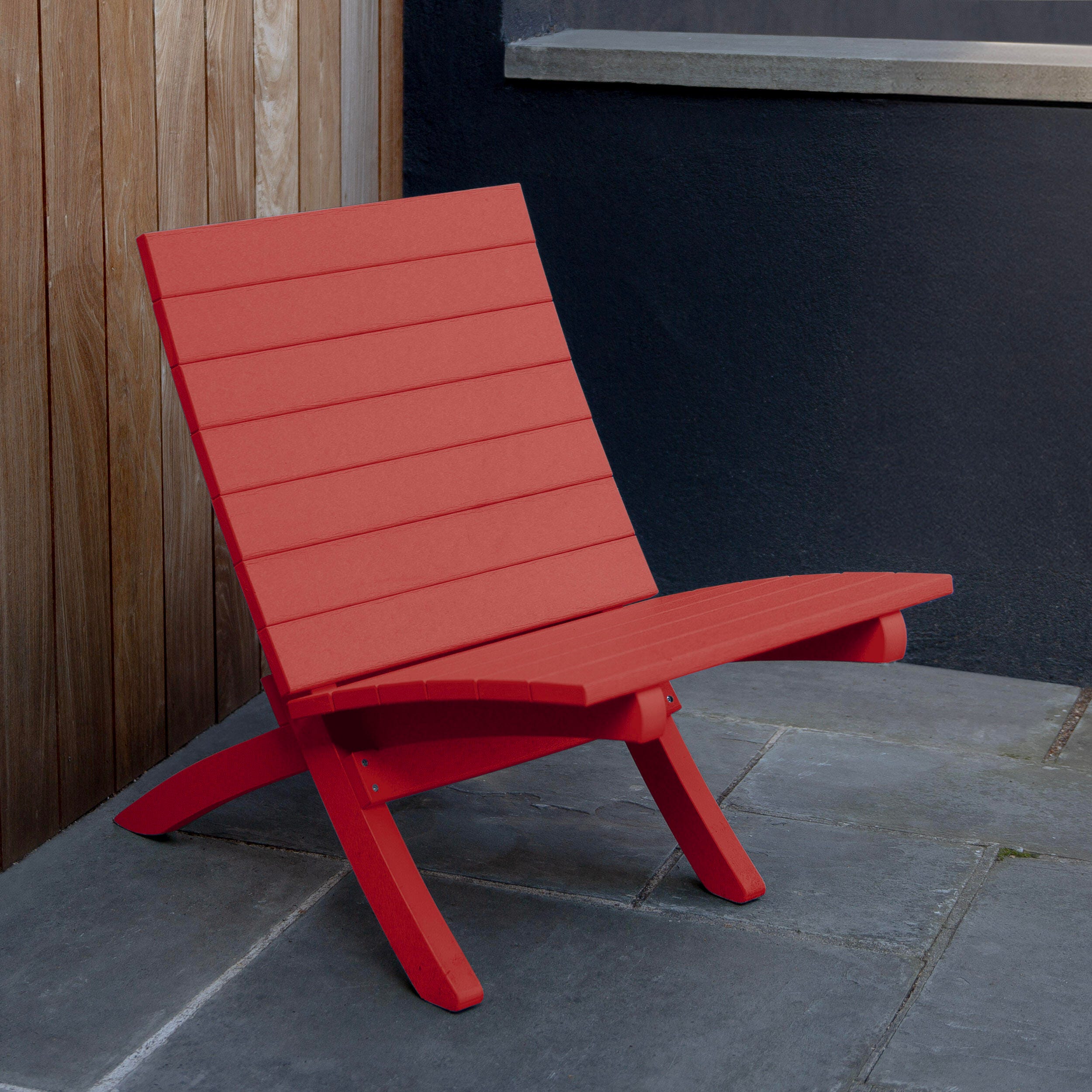 Bahia Verde Haven Outdoor Side Chair, Boathouse Red, large