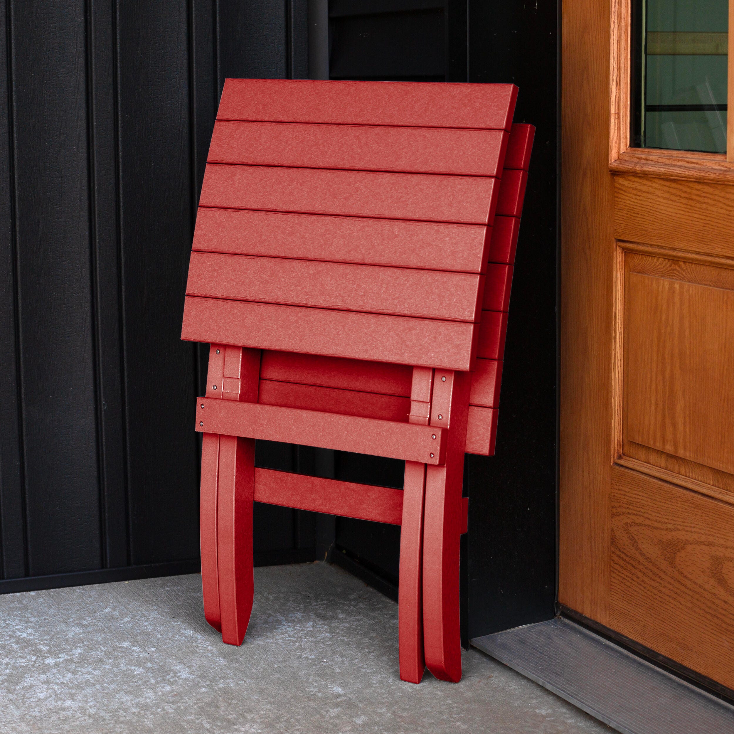 Bahia Verde Haven Outdoor Side Chair, Boathouse Red, large