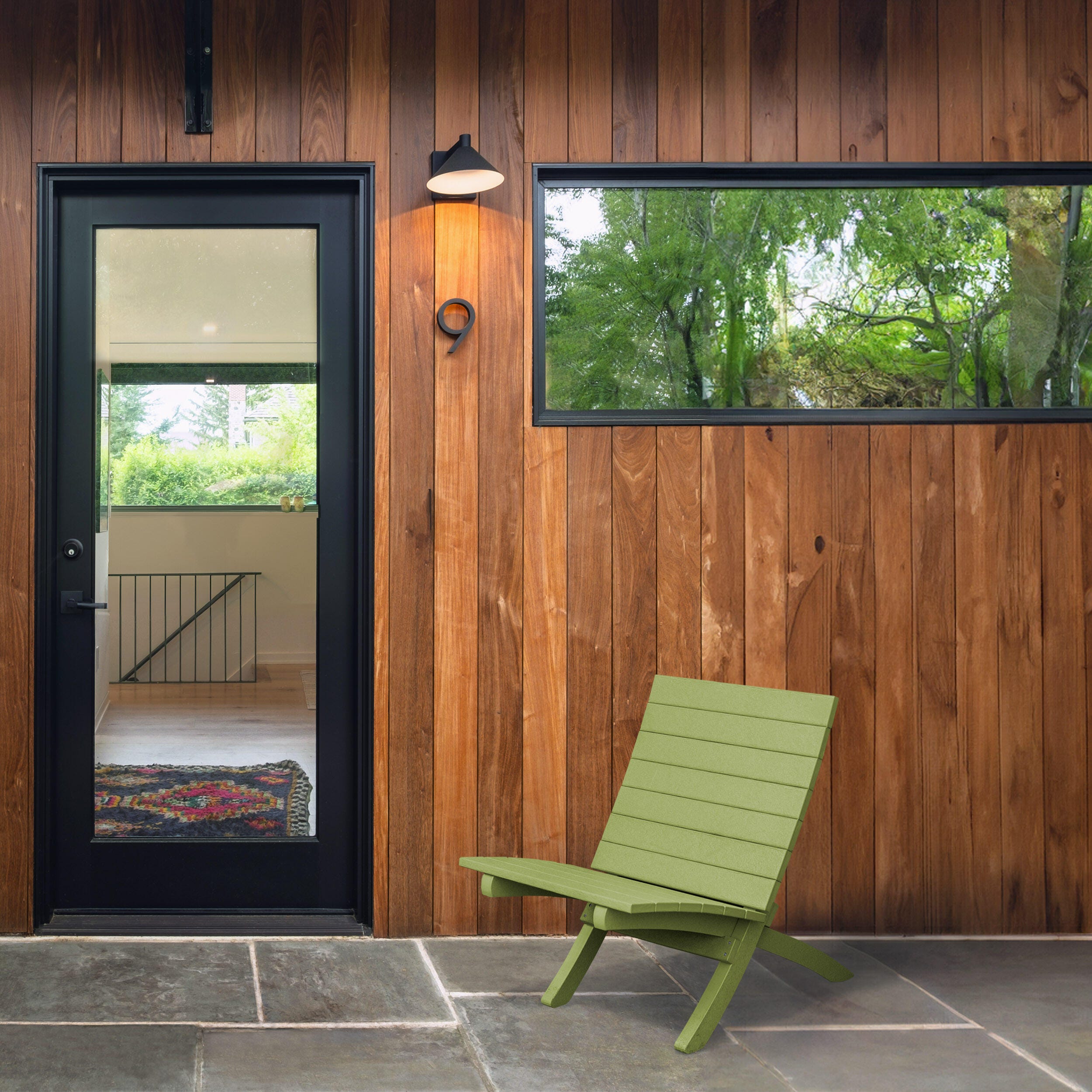 Bahia Verde Haven Outdoor Side Chair, Palm Green, large