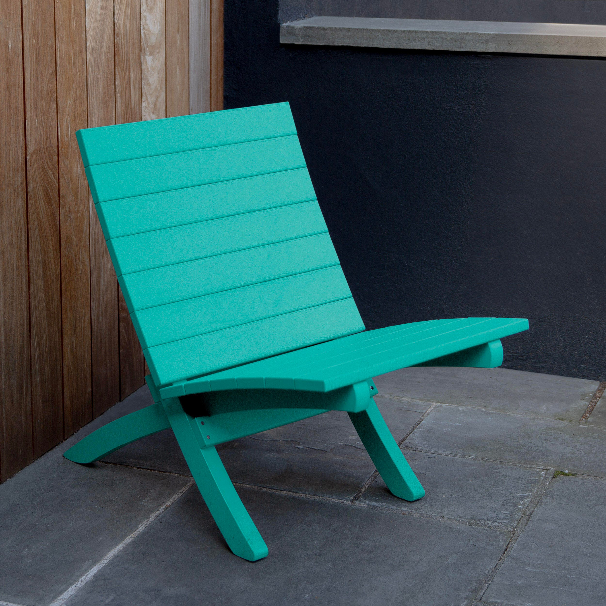 Bahia Verde Haven Outdoor Side Chair, Seaglass Blue, large