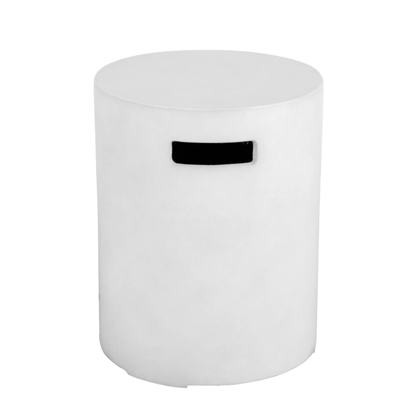 Afterglow Outdoor Side Table, White, large