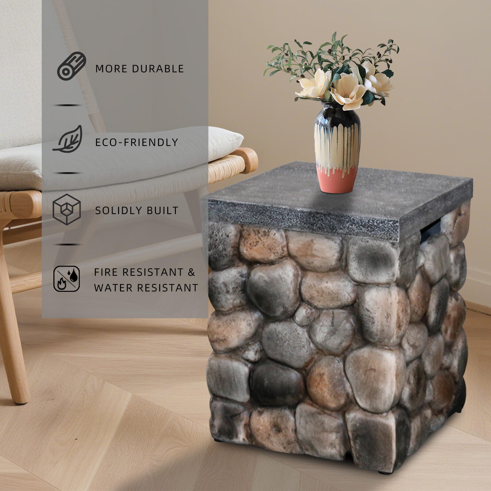 Afterglow Outdoor End Table, , large