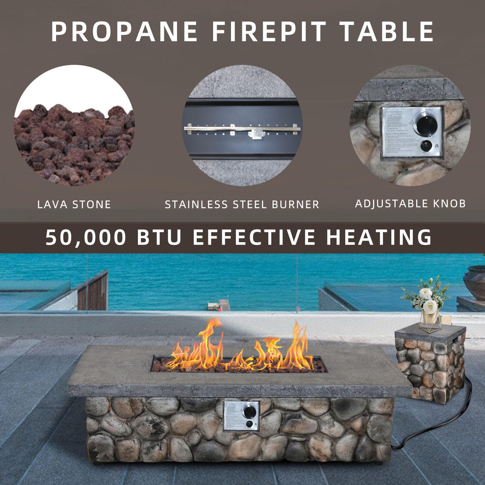 Afterglow Outdoor Firepit, , large