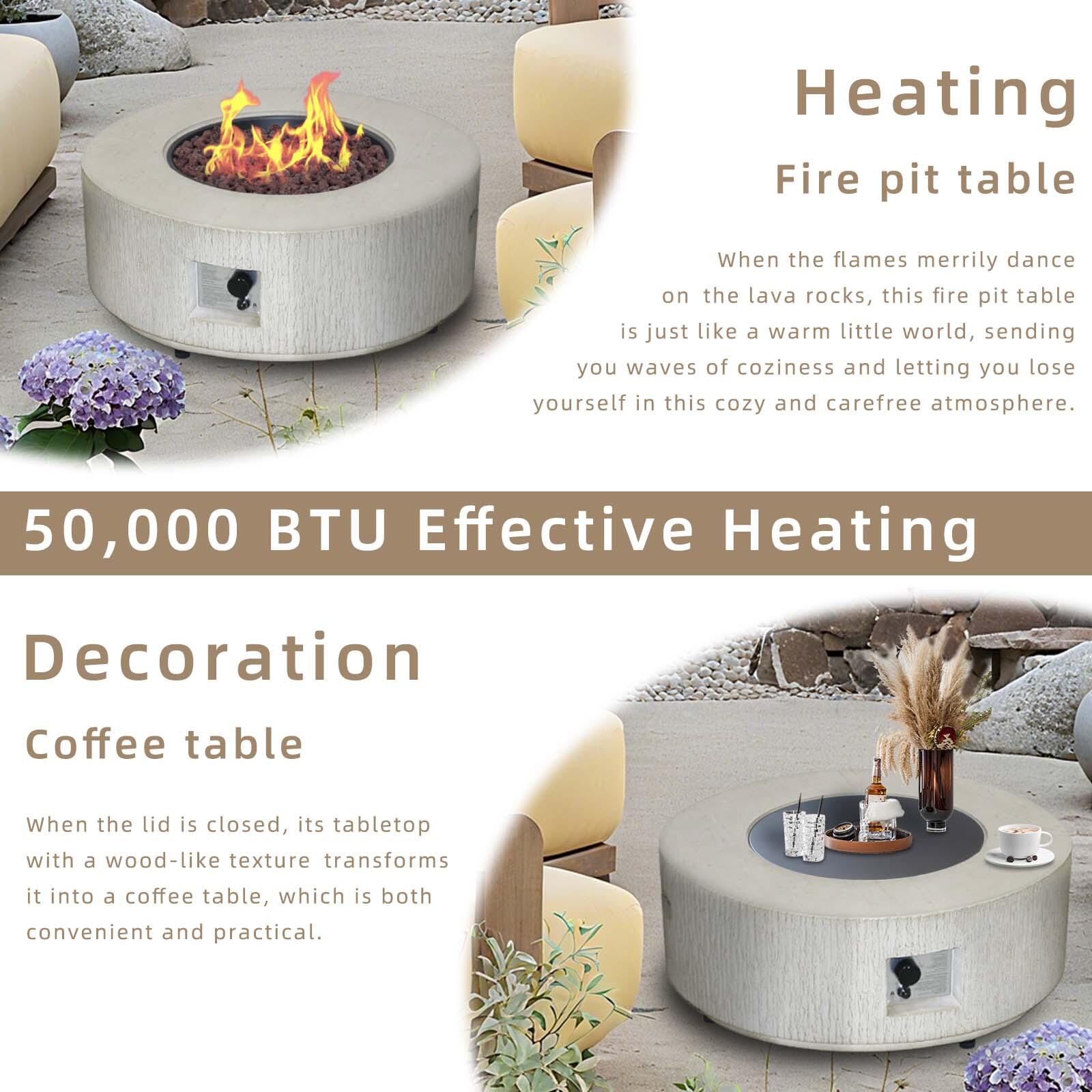 Afterglow Outdoor Solid Firepit, , large